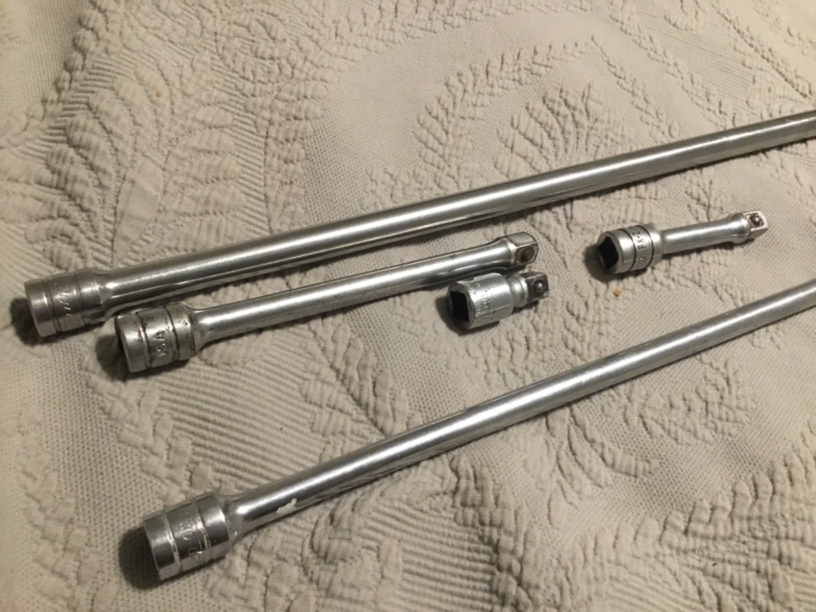 Snap-On 3/8 Drive Chrome Extension Set 5 pc set 1” , 2” ,6 “ ,11” , 24” long