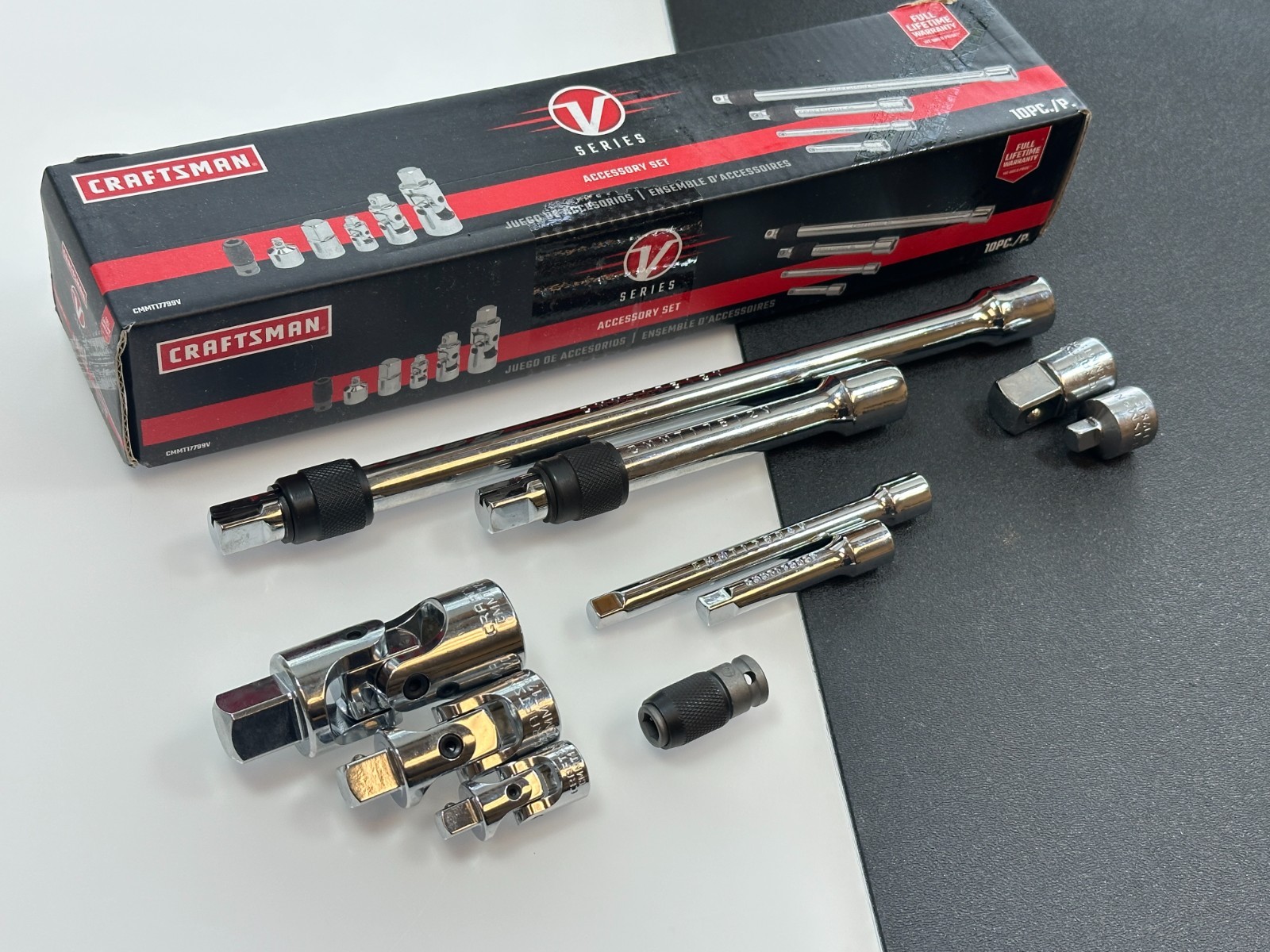 NEW Craftsman V-Series (Discontinued) 10pc Extension Adapter Set w/ Locking Ext.