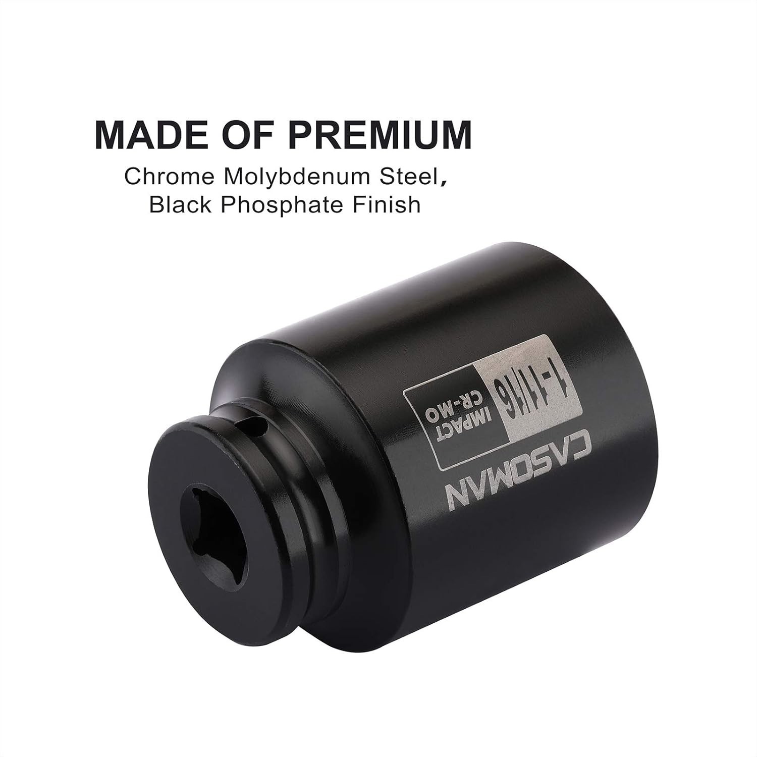 Deep Impact Socket 1/2-inch Drive 1-11/16″ SAE Chrome Molybdenum for Axle Nuts