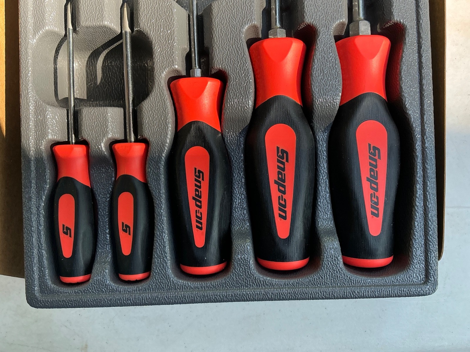 Snap-on Tools 10pc ORANGE Soft Grip Phillips & Flat Head Screwdriver Sets