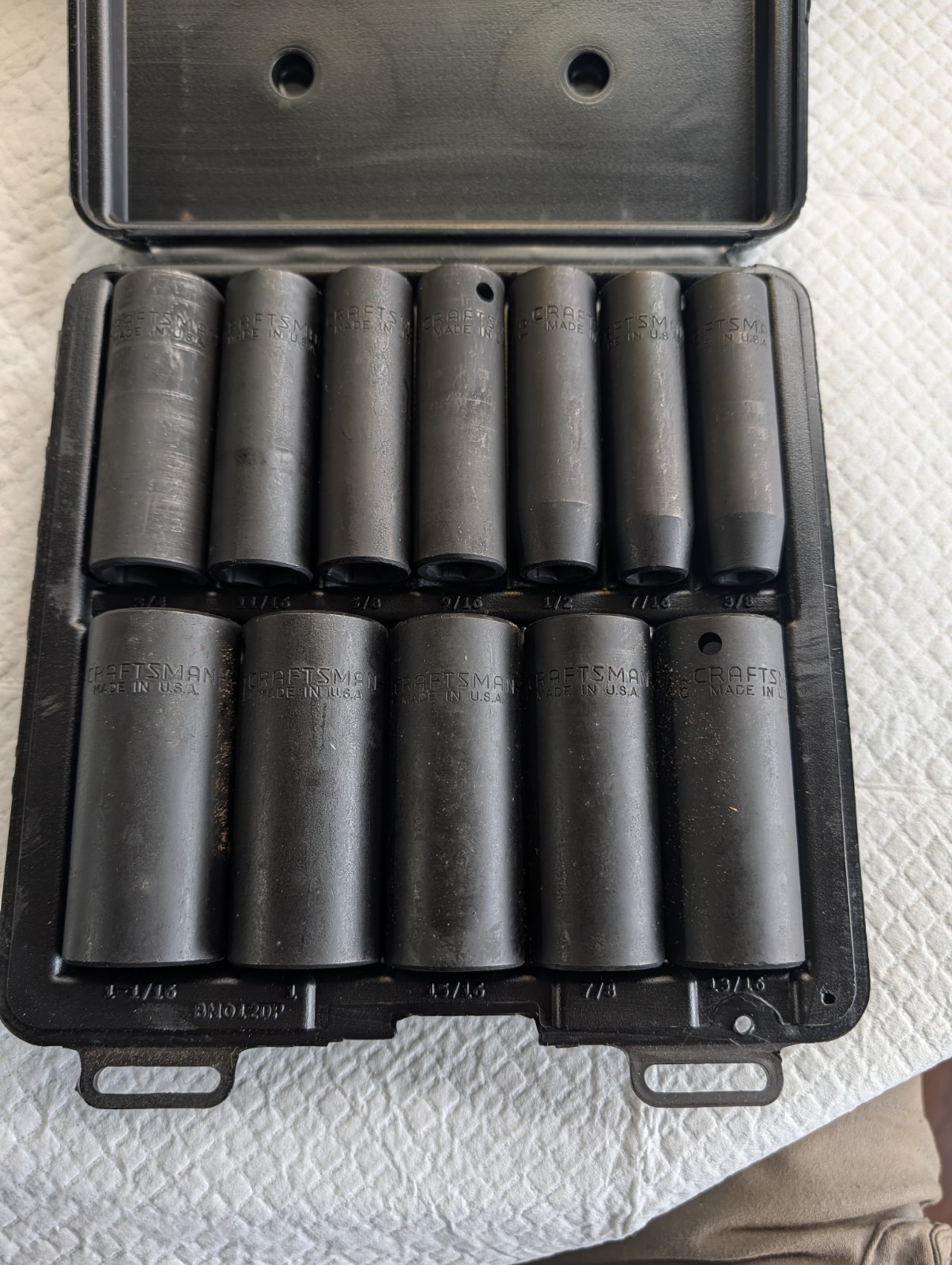 Craftsman USA 1/2″ Drive 12pc Deepwell Impact Socket Set(3/8″-1 1/16″)919440