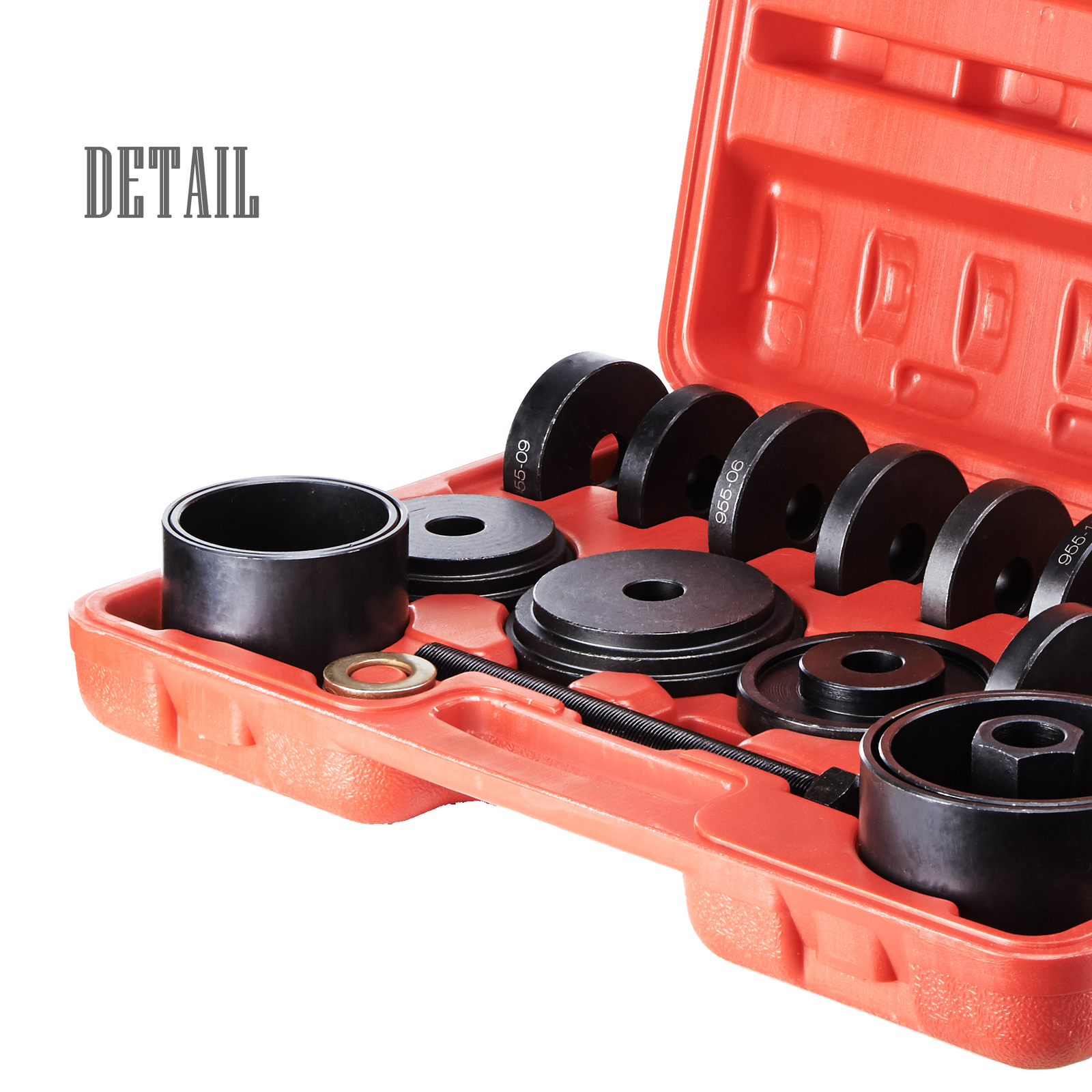 OMT 23pcs Front Wheel Bearing Press Kit Removal Adapter Puller Pulley Tool Case