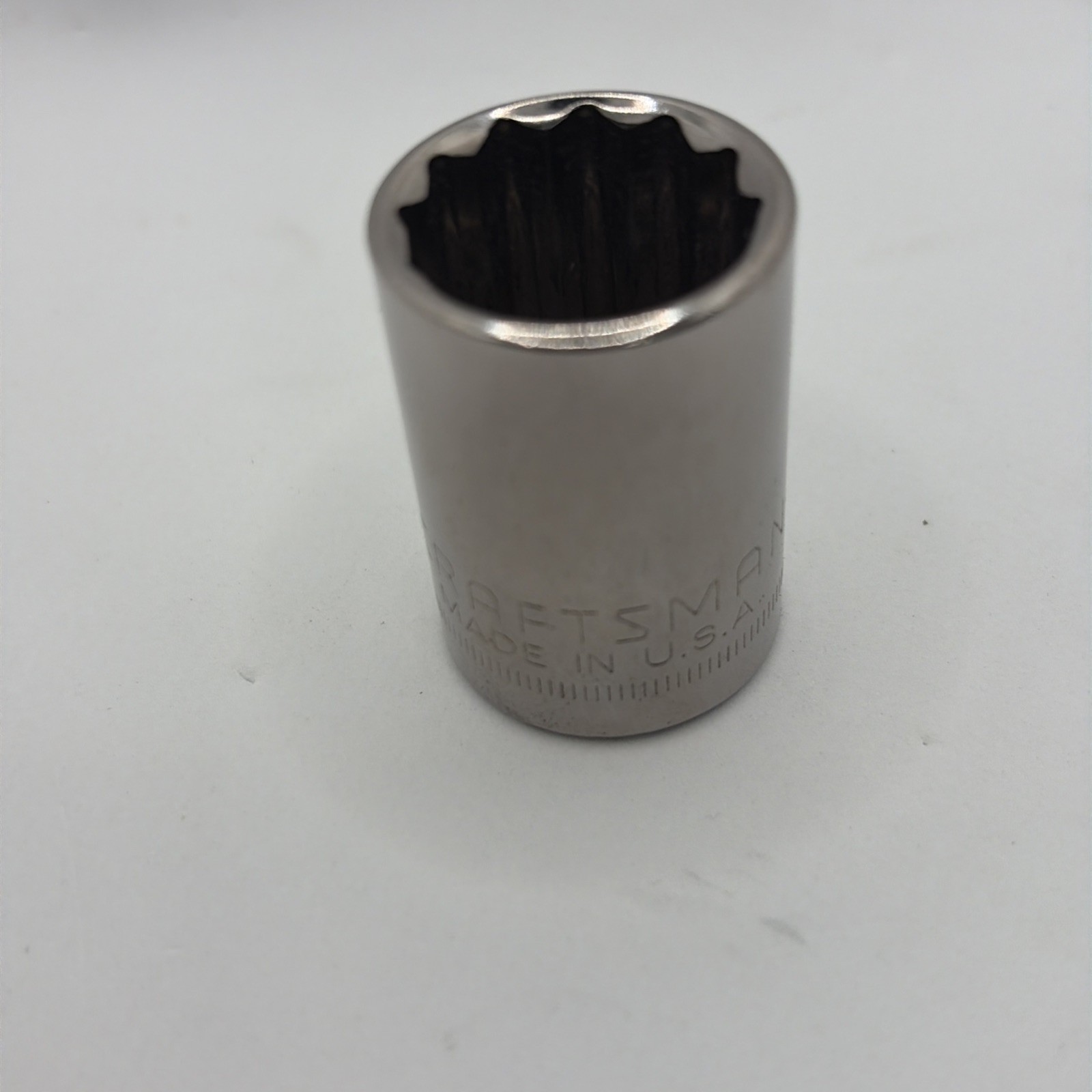 Craftsman 1/2″ Drive 19MM 12 Point Shallow Socket Metric G2 44238 USA