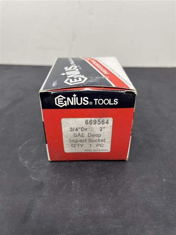 Genius Tools Impact Socket 2 Inch Size 3/4 Inch Drive Heavy 669564