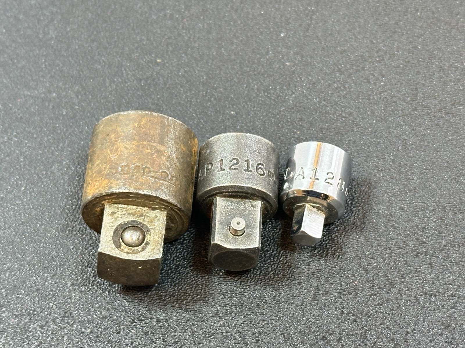 Sna-On & MAC Tools USA 3pc Adapter Set Lot, MAC AP1216 A128 & 1/2” to 3/4” Drive