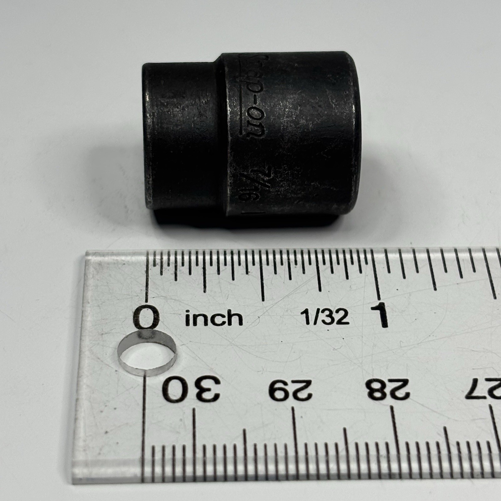 Snap On Tools IMF140 3/8 Dr 6Pt SAE 7/16 Flank Dr Shallow Impact Socket USA 1991