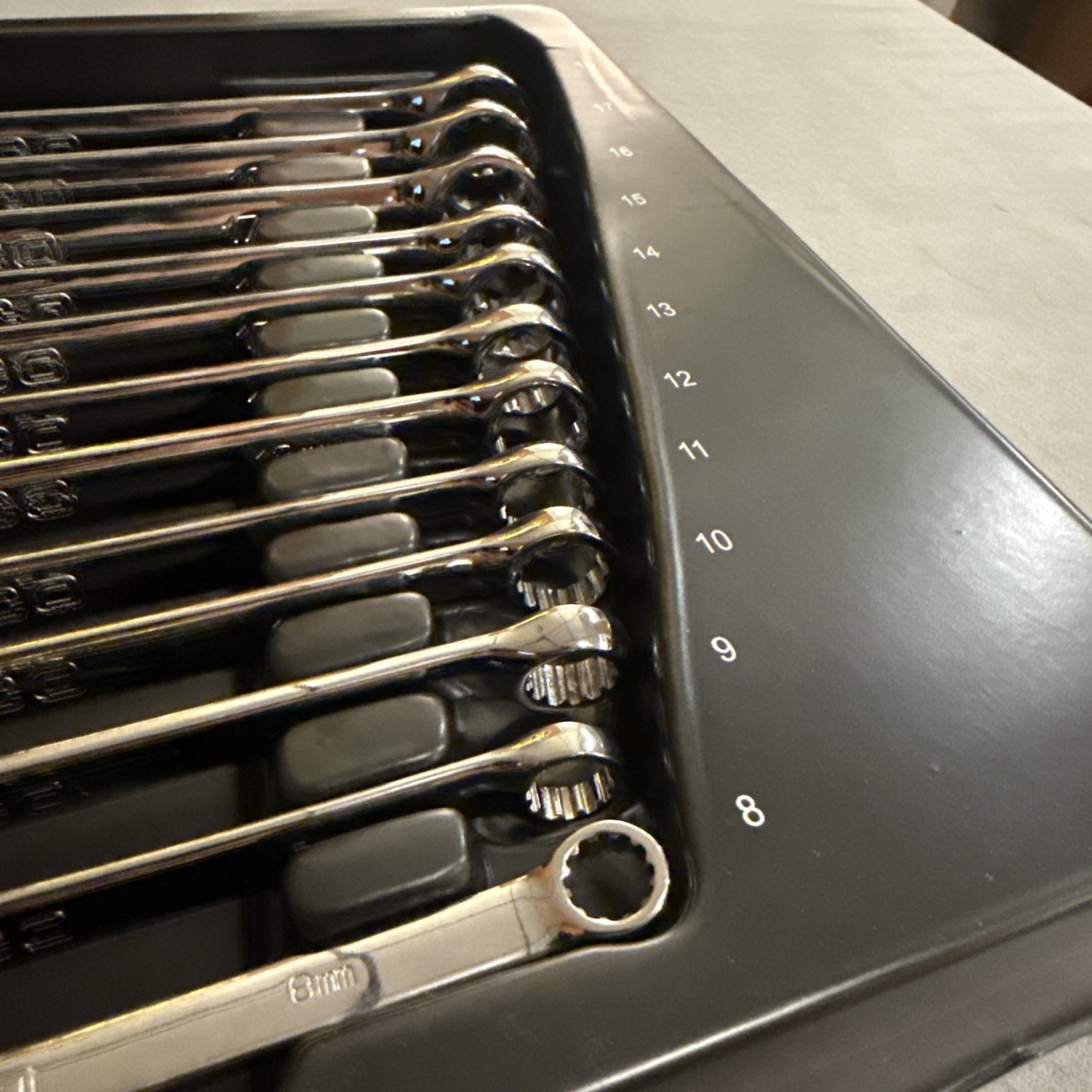 Matco Tools 12 Piece Long SAE Combination Wrench Set Spline Box End 8mm-19mm