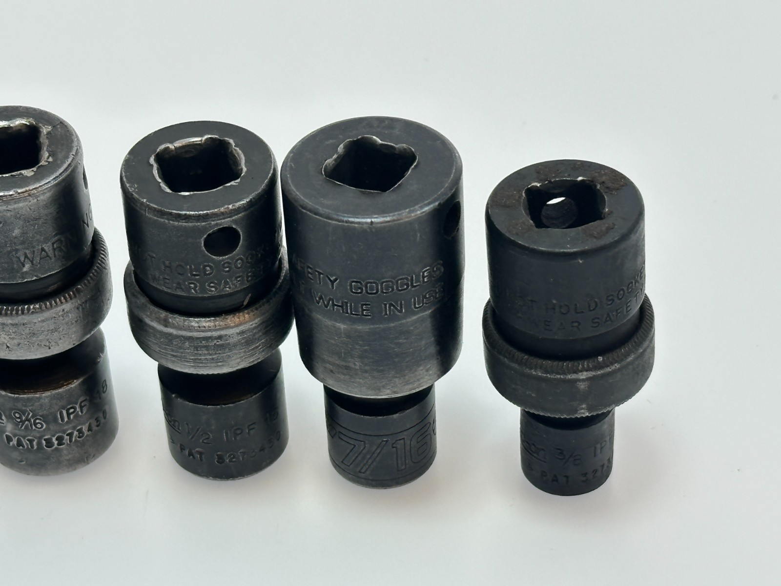 🇺🇸Snap-on Tools USA 7pc Swivel Impact Socket Set 3/8 Dr SAE 3/8-3/4, IPF 12-24