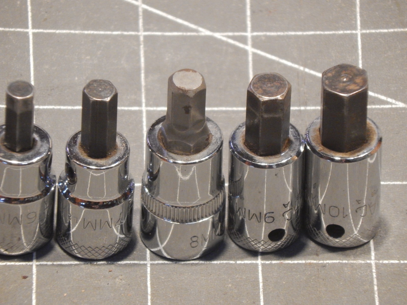 Mac Tools 7Pc Metric 3/8″ Drive Hex Allen Socket Driver Set 4MM 10MM Dr