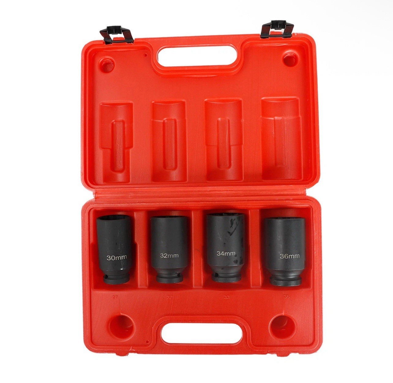 4pcs 1/2 Drive Deep Spindle Axle Nut Socket Set 30mm 32mm 34mm 36mm 12Point NEW