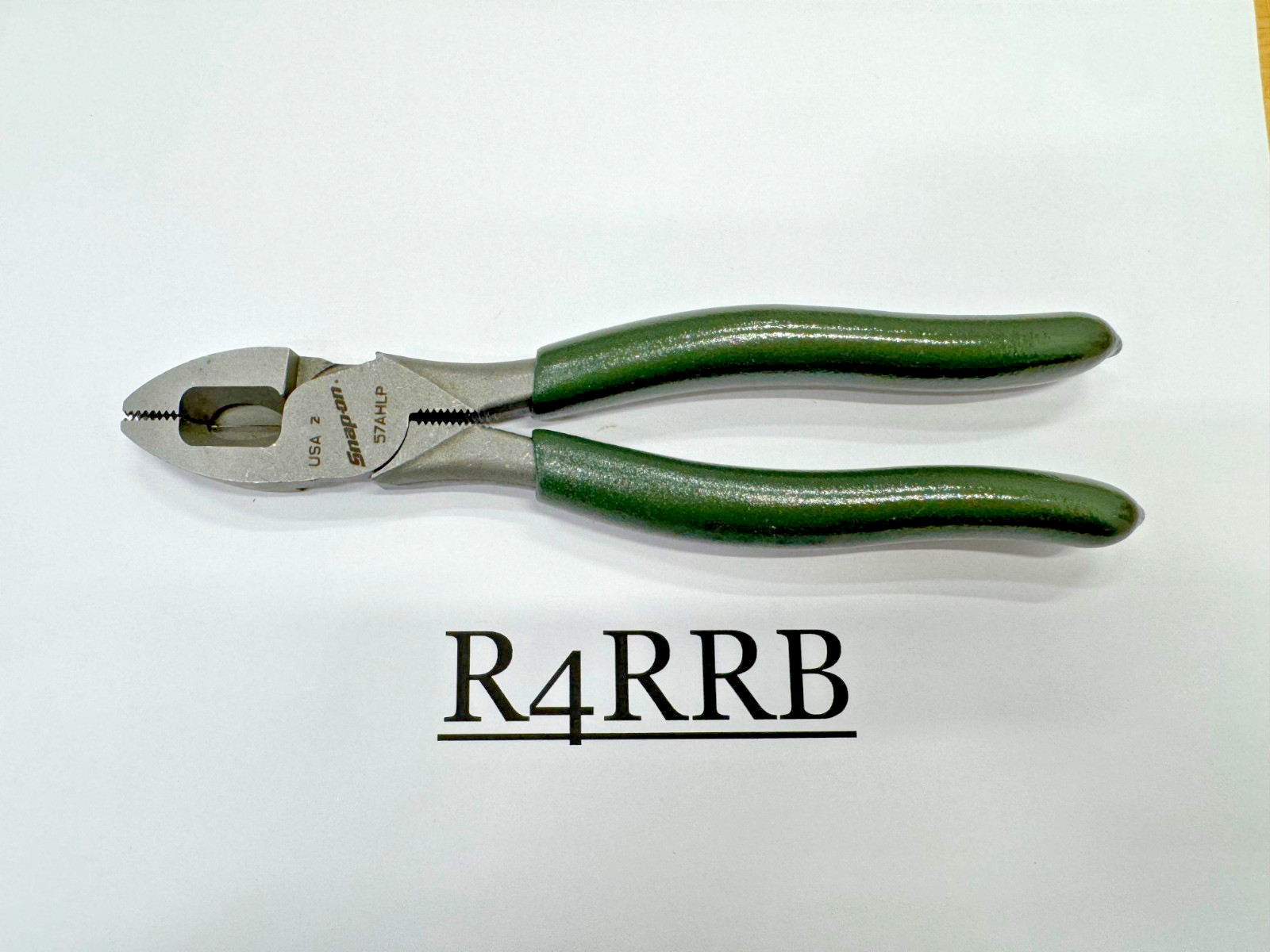 Snap-On Tools USA NOS VERY RARE COMBAT GREEN SOFT GRIP Lineman’s Pliers 57AHLPCG