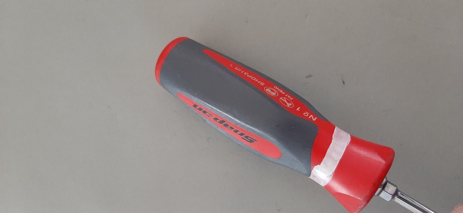 Snap-on SHDP31IR No # 1 Phillips Red Gray Instinct Grip Screwdriver USA Marked