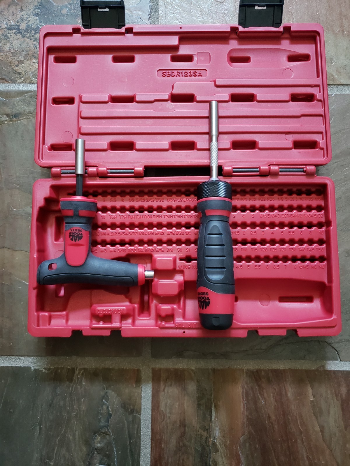 MAC TOOLS 1/4″ Hex Drive Ratcheting Bit Driver Set SBDR123SA **NO BITS INCLUDED*