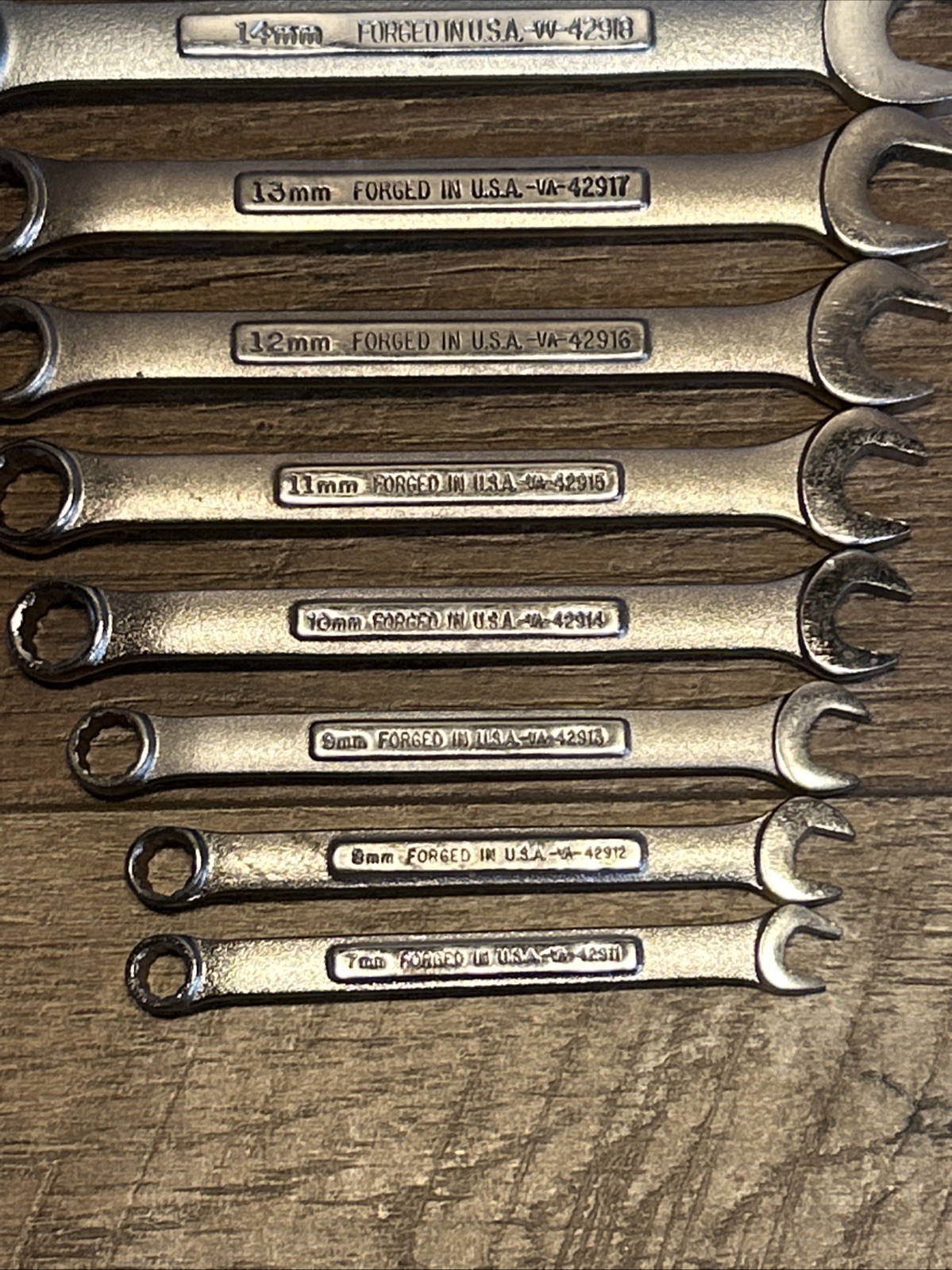 Craftsman USA VA/VV 14-pc Metric 12 Point Combination Wrench Set 7-23 mm-No 19mm