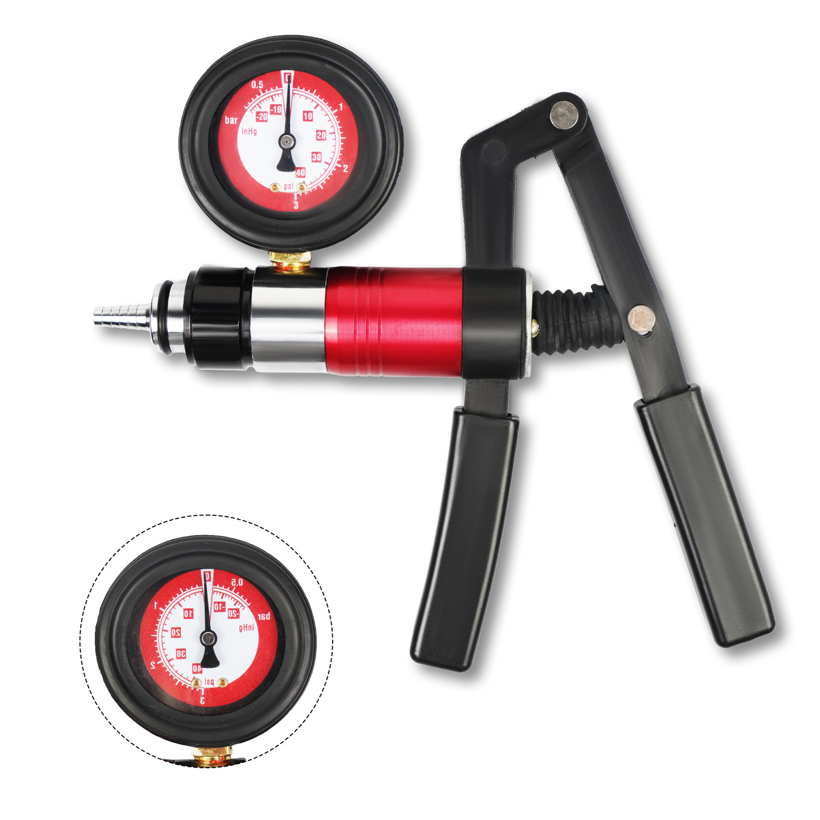21pcs Hand Held Vacuum Pressure Pump Tester Brake Fluid Bleeder Bleeding Tool US