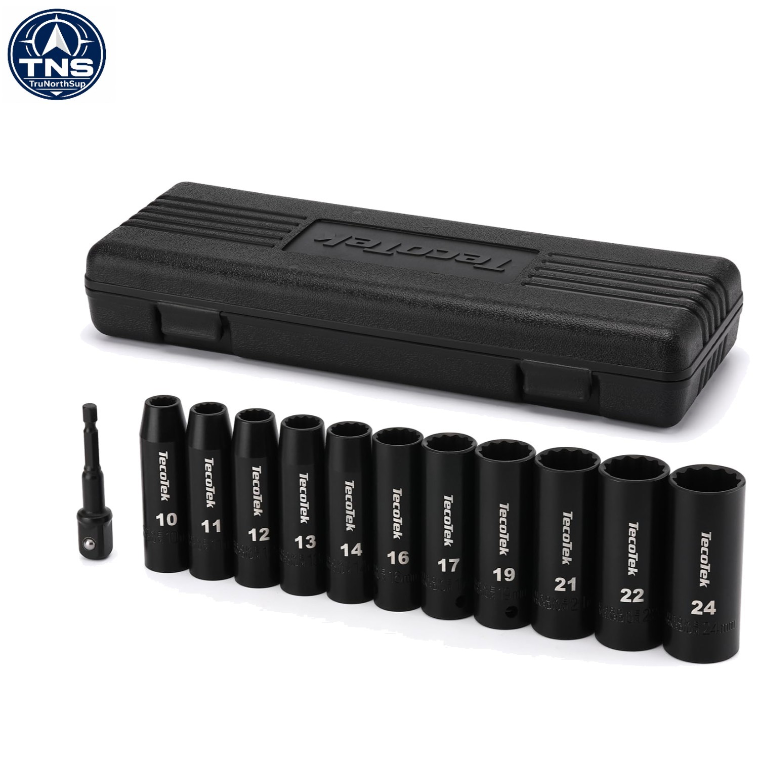 Professional 1/2-Inch Drive Deep Impact Socket Set – 10mm to 24mm, 12-Point