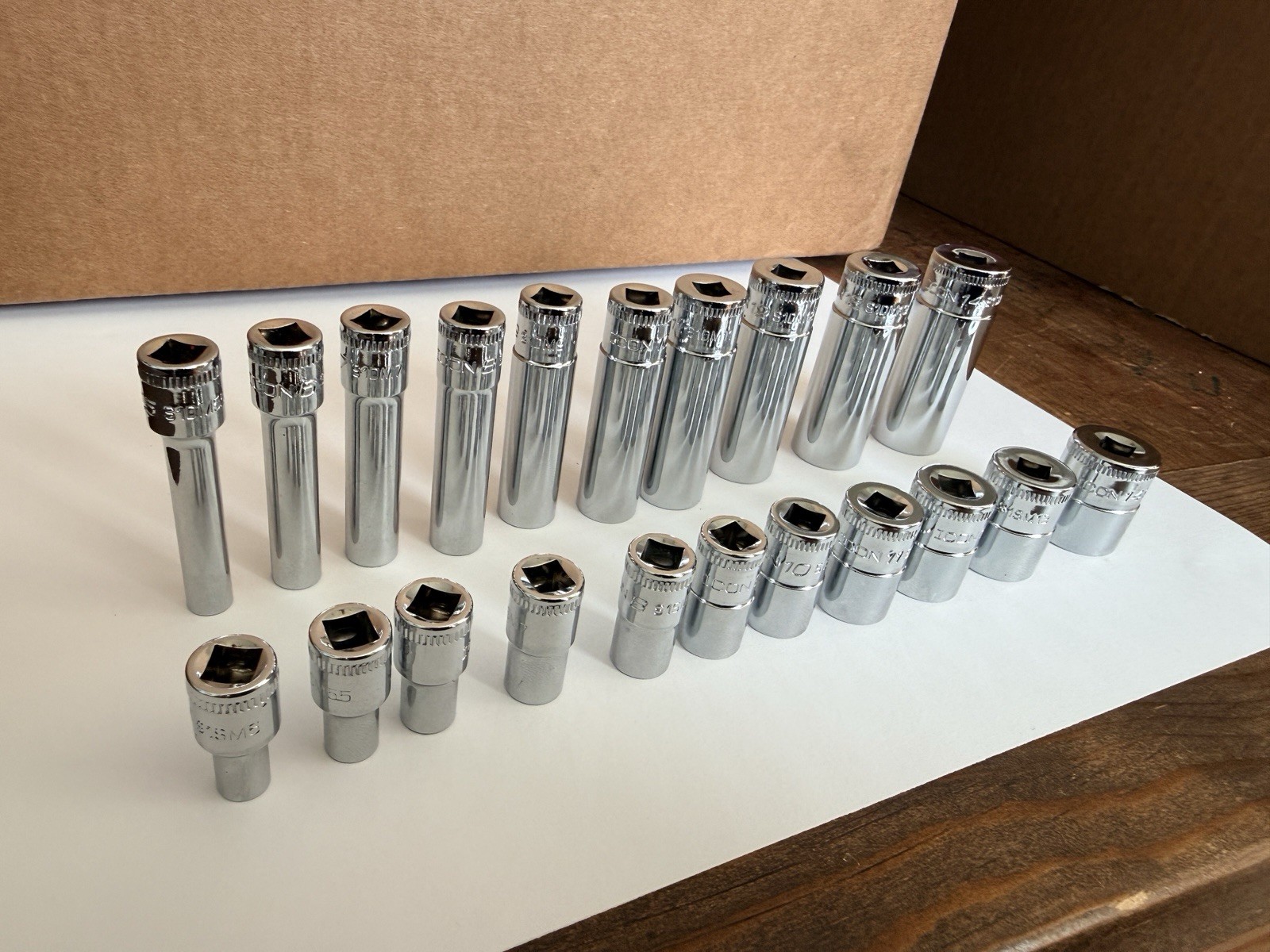 ICON 1/4” Drive 6Pt Metric Shallow/Deep Socket Chrome – Choose Size mm