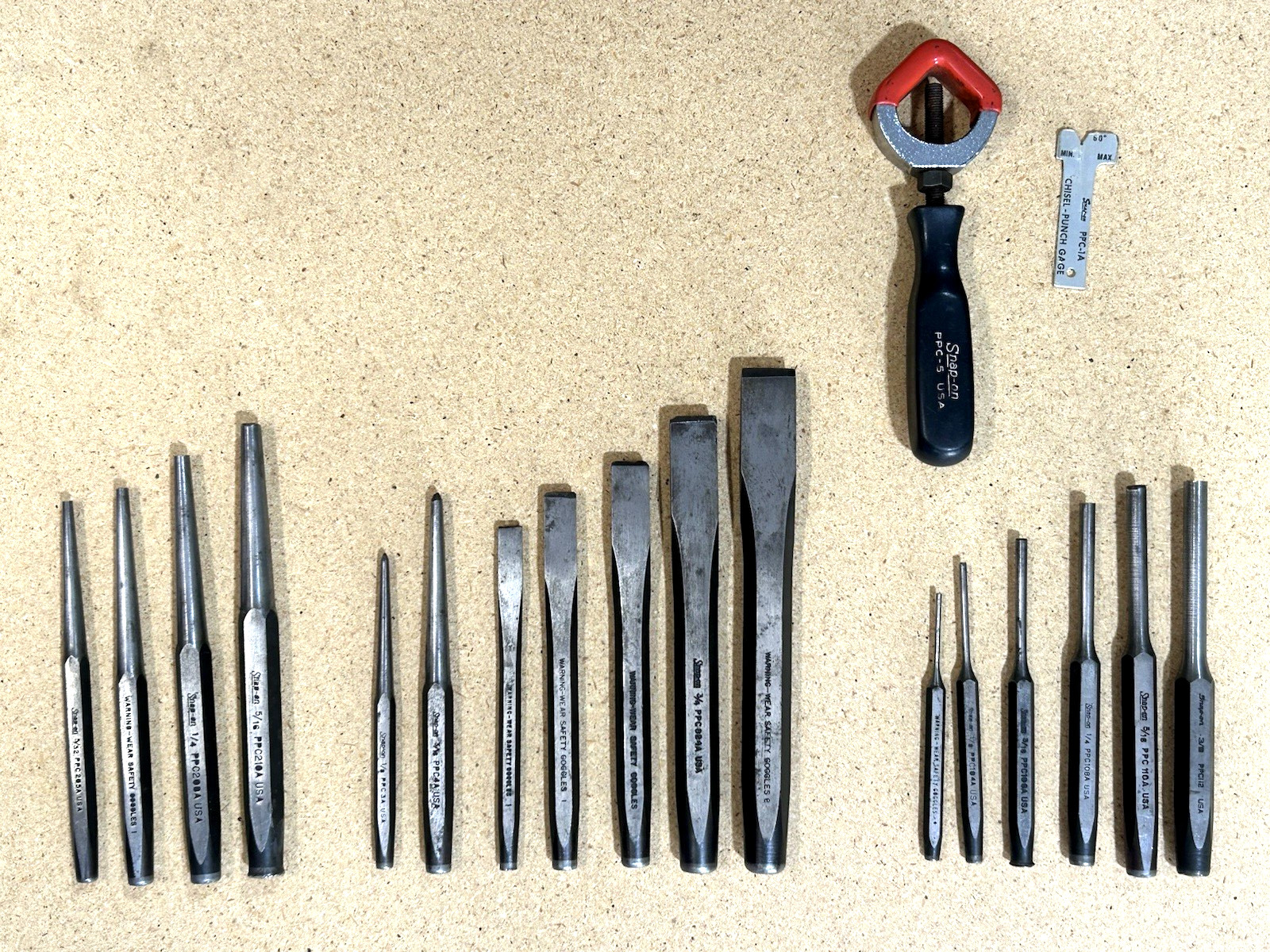 Snap on Tools Set PPC210A Set Punch and Chisel Set 19 from original 22pcs set