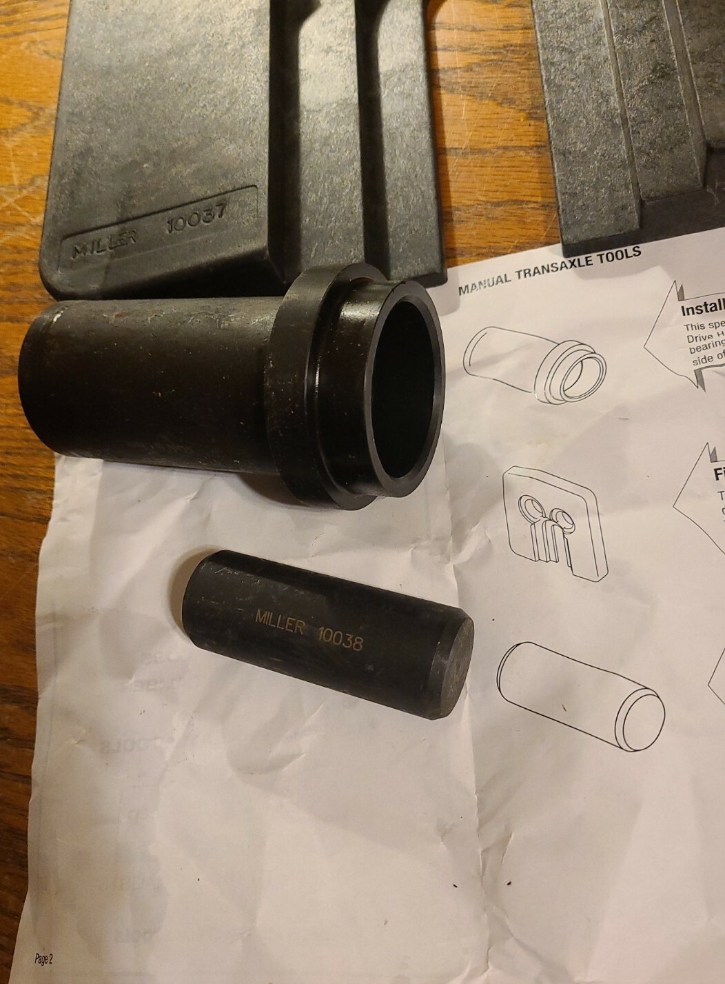 MILLER TOOL 10036, 10038, 10037, (10035 Set) BEARING CUP INSTALLER & END PLAY