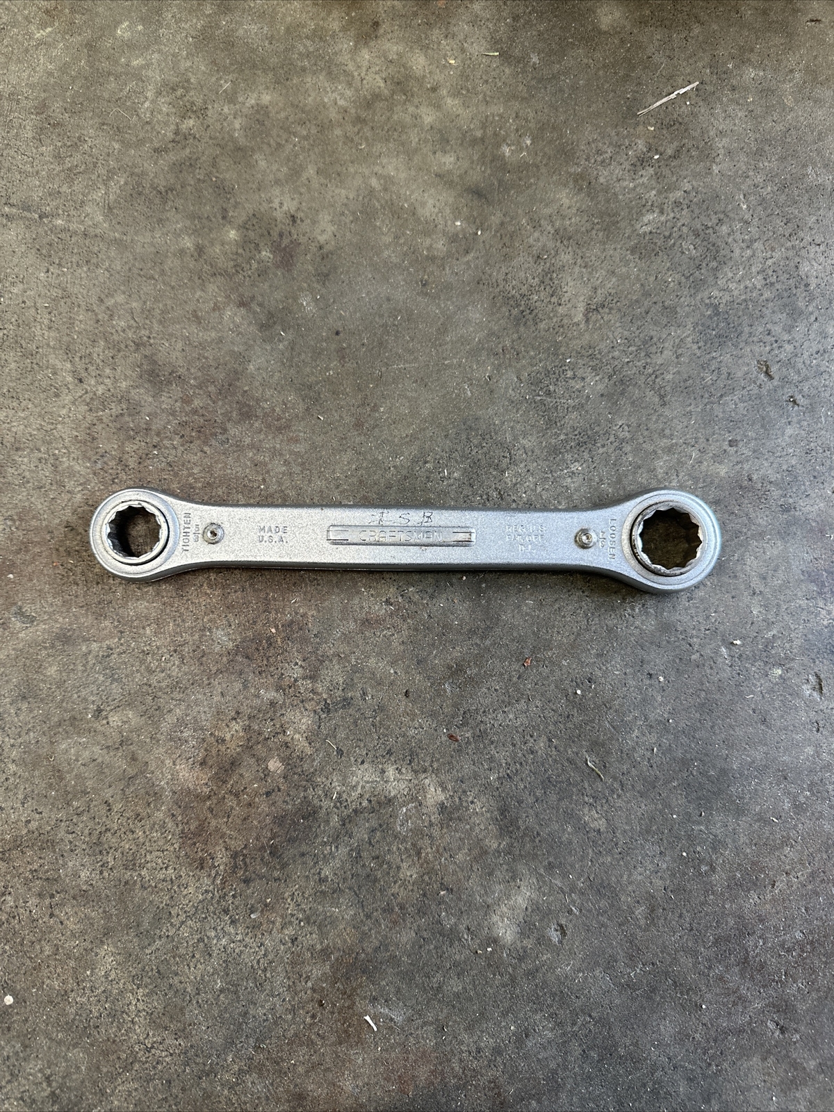 Craftsman 5/8″ x 3/4″ Box End Ratcheting Wrench Made in USA Vintage