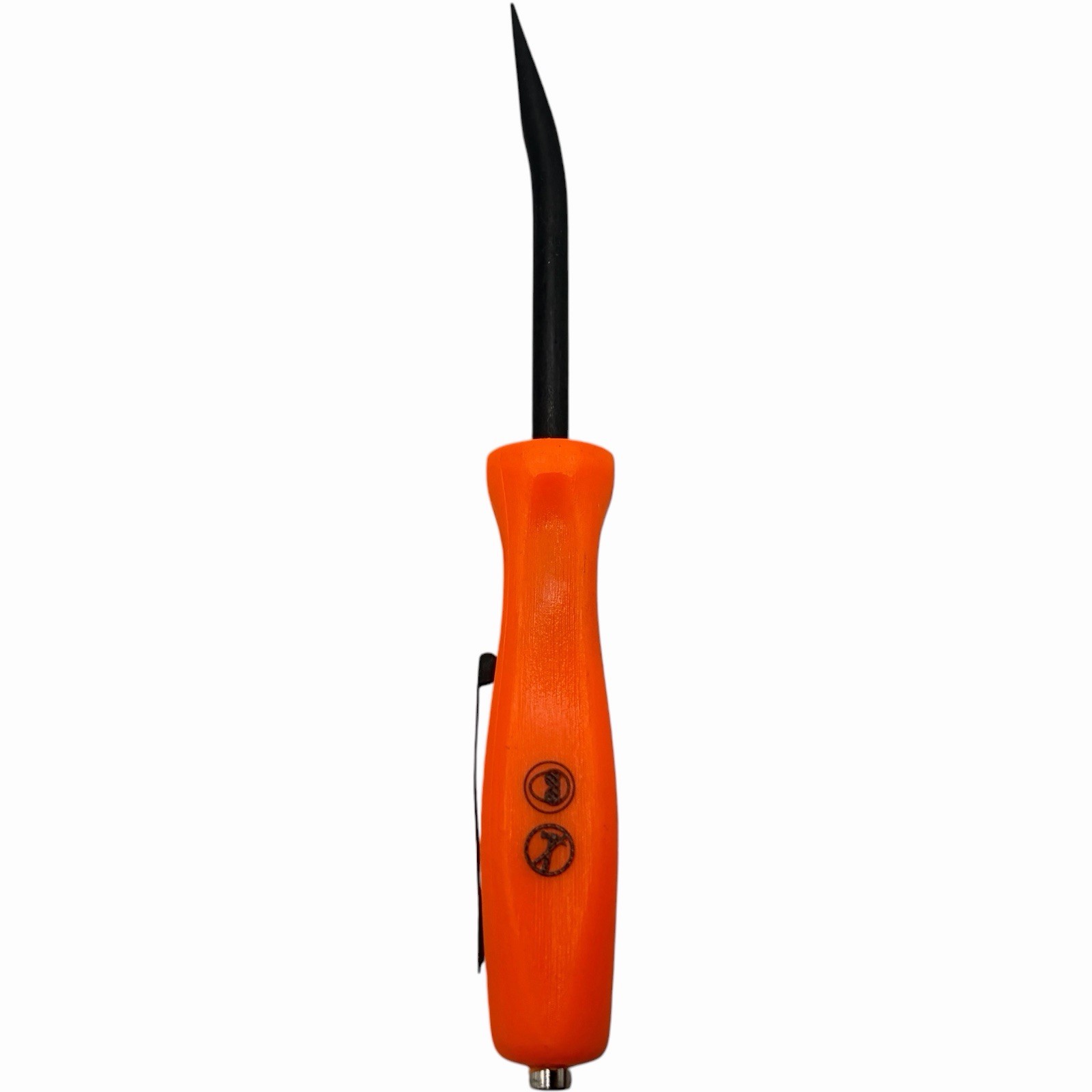 Snap On Tools Mini Magnetic Pocket Pry Bar Orange 5 inch Bent 45 Degree