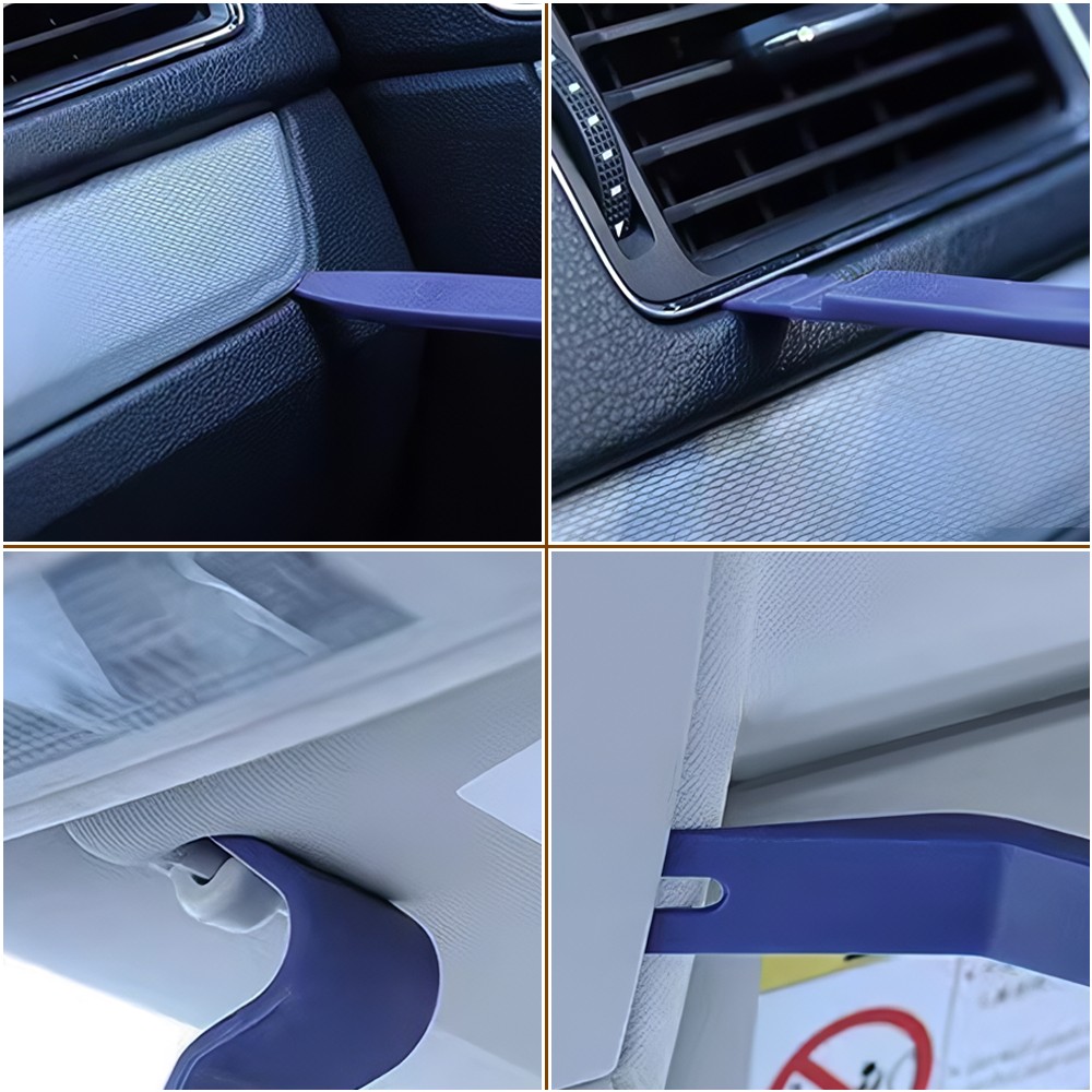 5Pcs Car Door Clip Trim Removal Tools Kit Plastic Car Interior Repair Blue Set