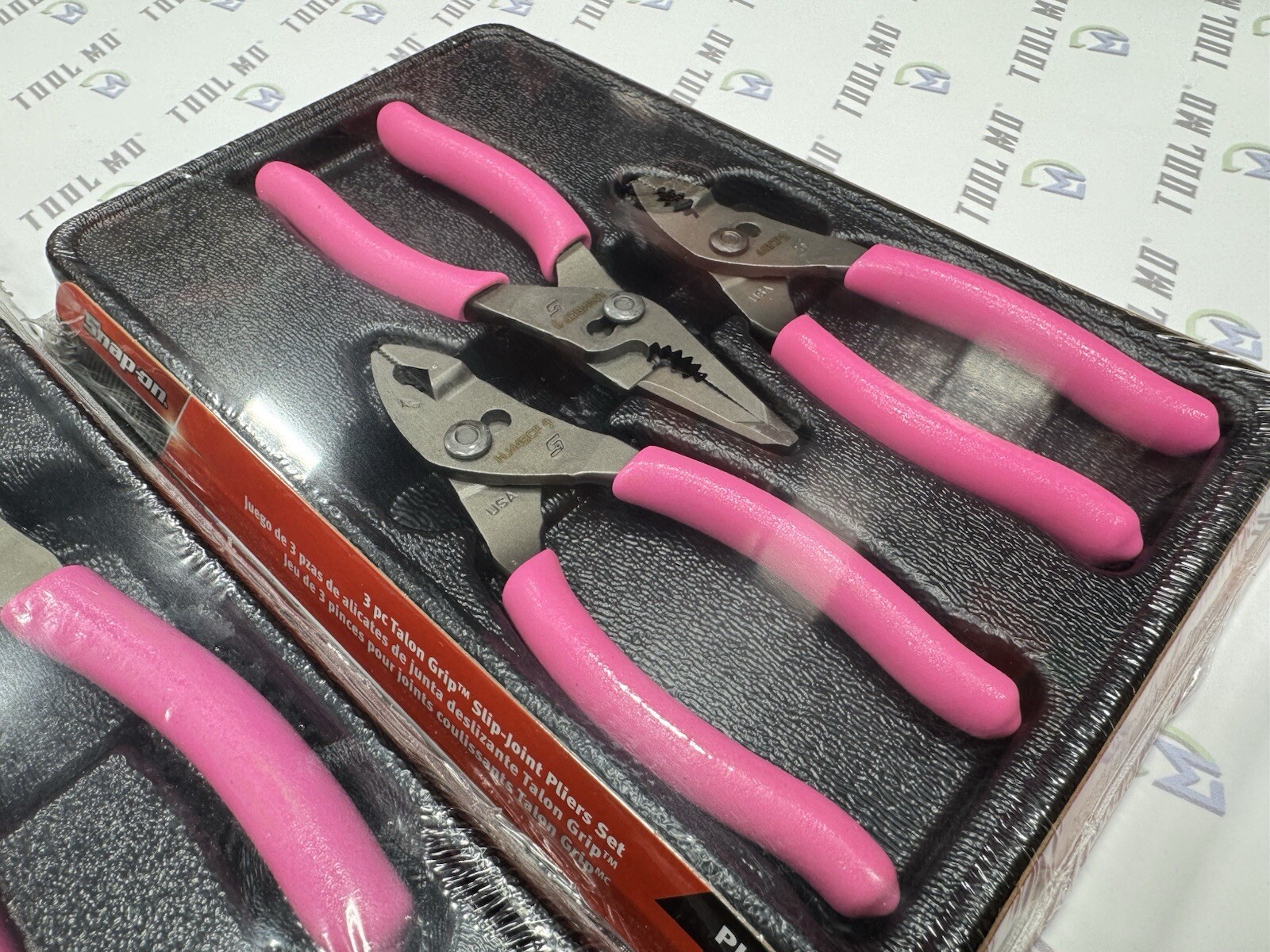 Snap-on Tools USA NEW PINK Slip Joint Pliers Set PL347ACFP PL346ACFP PL344BCFP