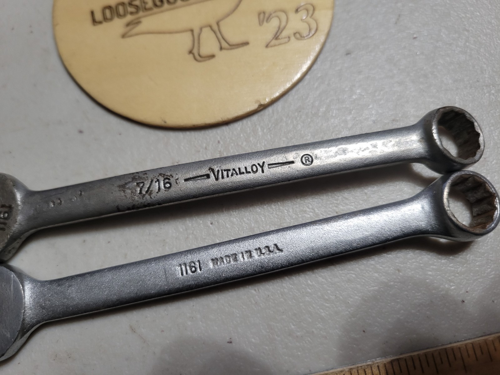 2x Vintage Billings Wrenches 7/16″ Pair Vitalloy 1161 Combination Made in USA