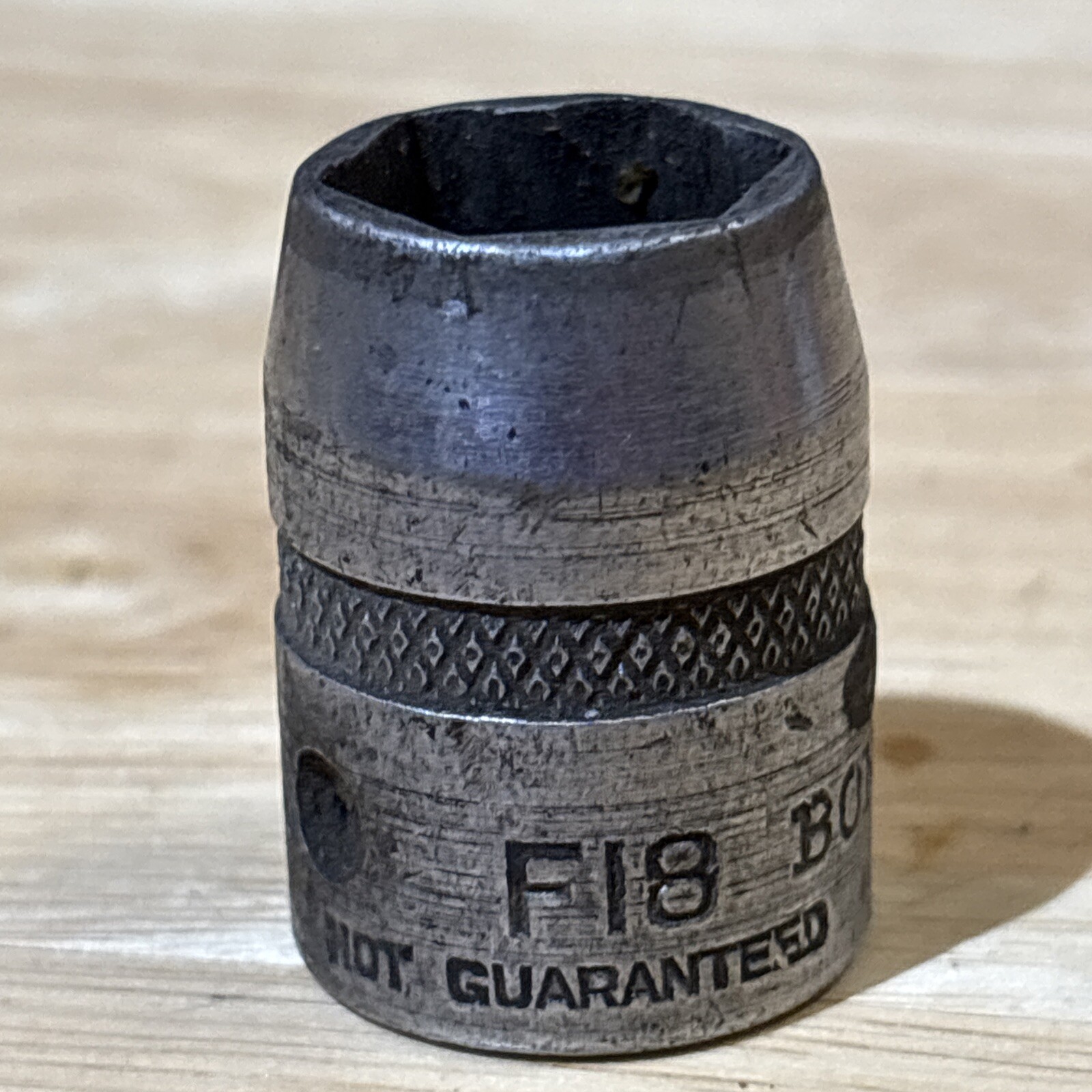 Bonney 9/16″ Shallow Socket 1/2″ Drive 6 Point Knurled F18 Vtg USA READ!