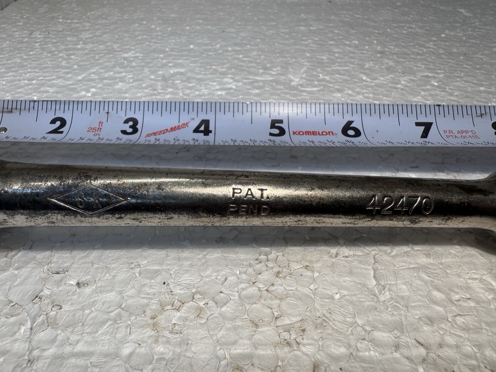 S-K TOOLS 1/2″ DRIVE STD. 10.25″ RATCHET 42470 – USA S-K Diamond Vintage