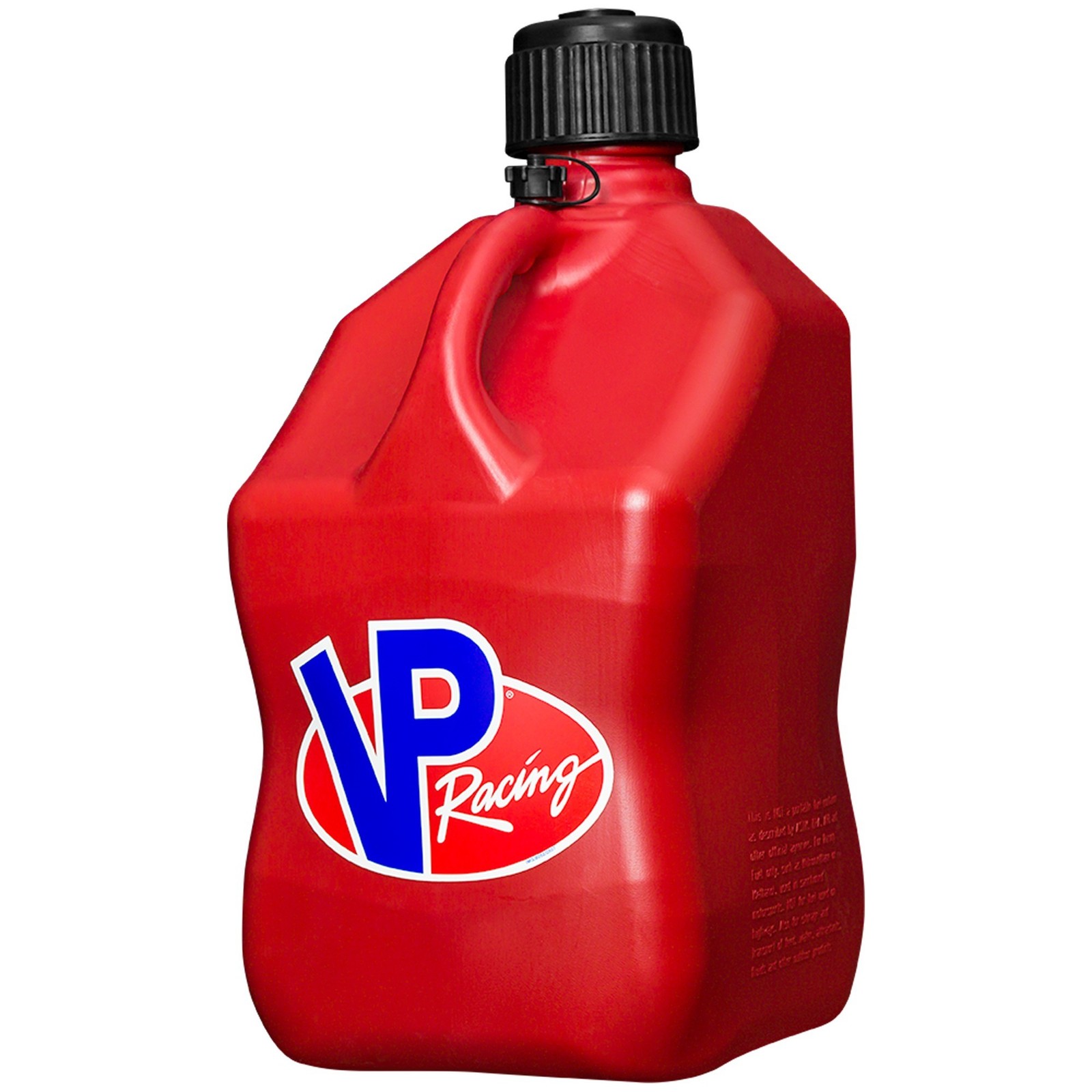VP Racing Square Fuel Jug 5 Gallon Red – With Spare Cap and Filler Hose