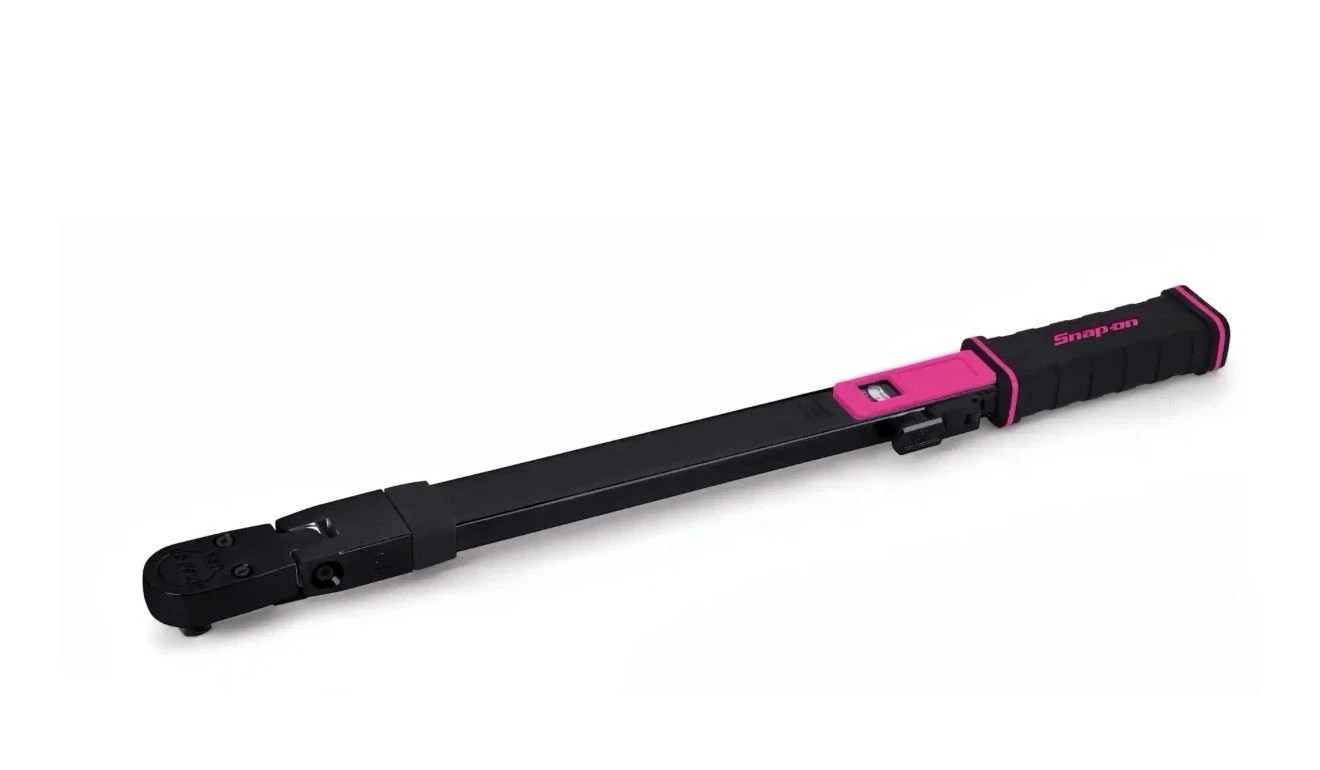 New Snap-on® TQSG3F250VEP 1/2″ Drive Flex Head Torque Wrench 40-250 ft-lb PINK