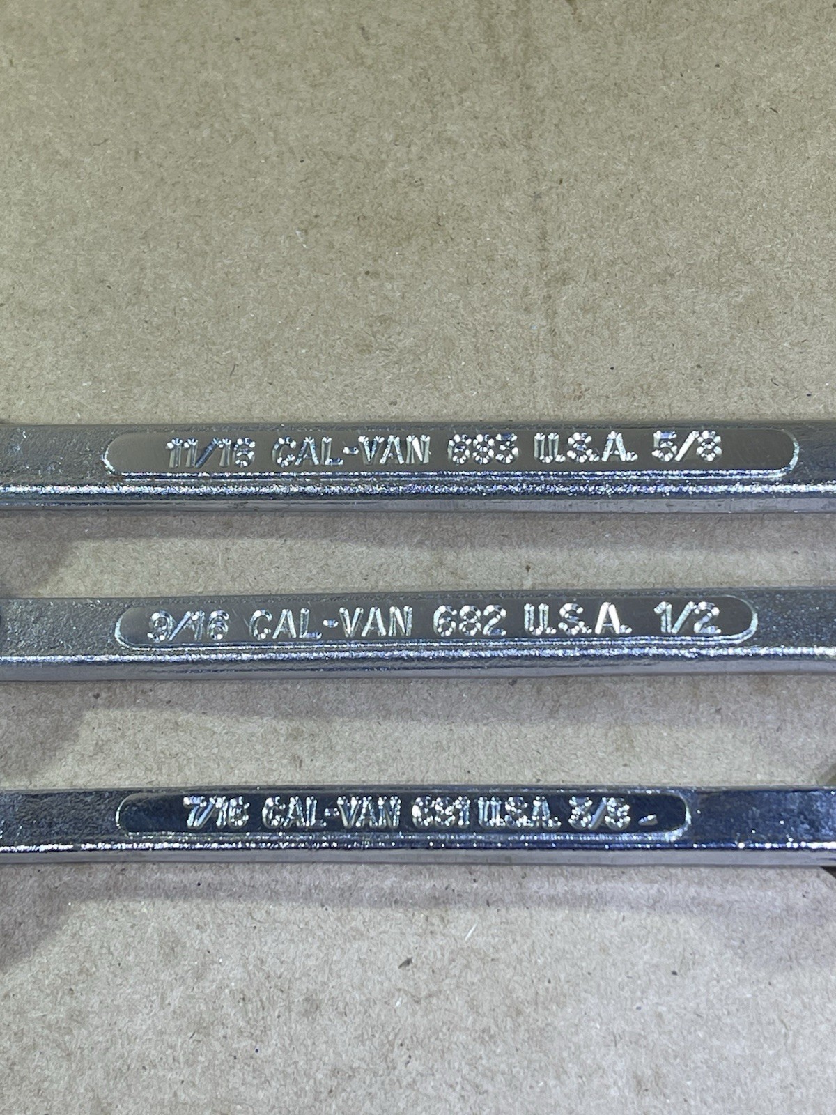 Cal-Van Flare Nut/Line Wrench Set USA 3/8×7/16, 1/2×9/16, 5/8×11/16 #681 682 683