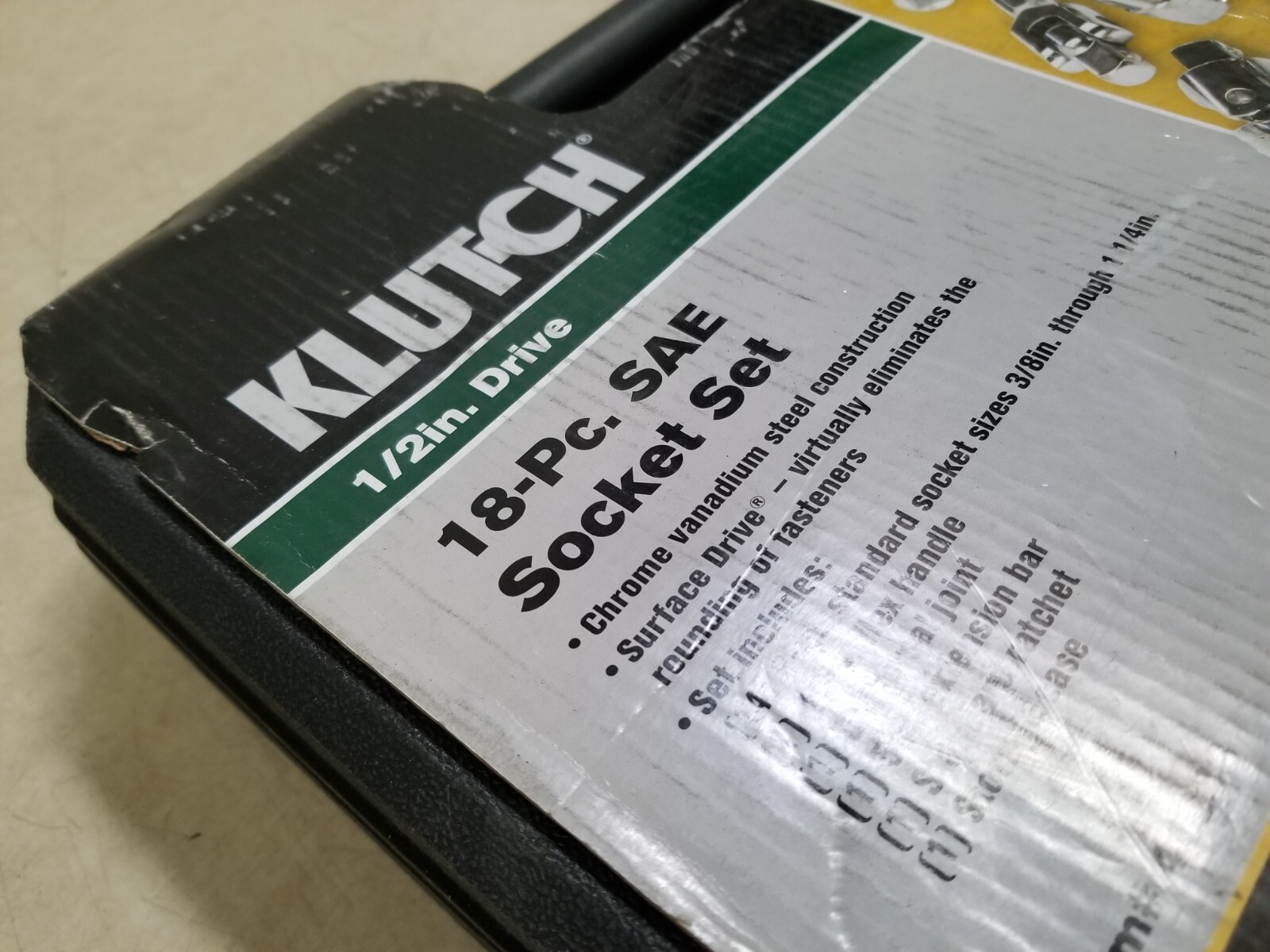 Klutch 41233 18 Piece 0. 50 inch – Drive SAE Socket Set