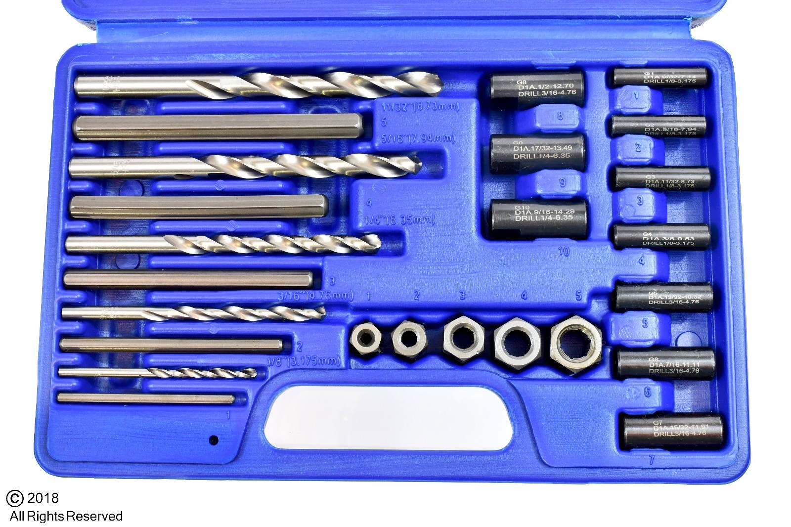 25pc Screw Extractor Easy Out Drill & Guide Set Broken Screws Bolts Remover NEW