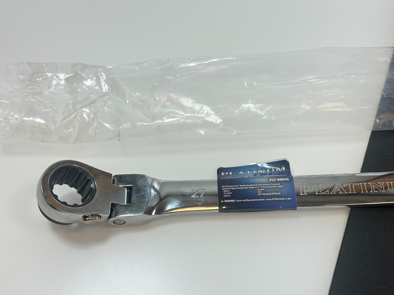 NEW Platinum XL Double Box 27mm x 30mm Reversible Ratcheting Spline Wrench 99655