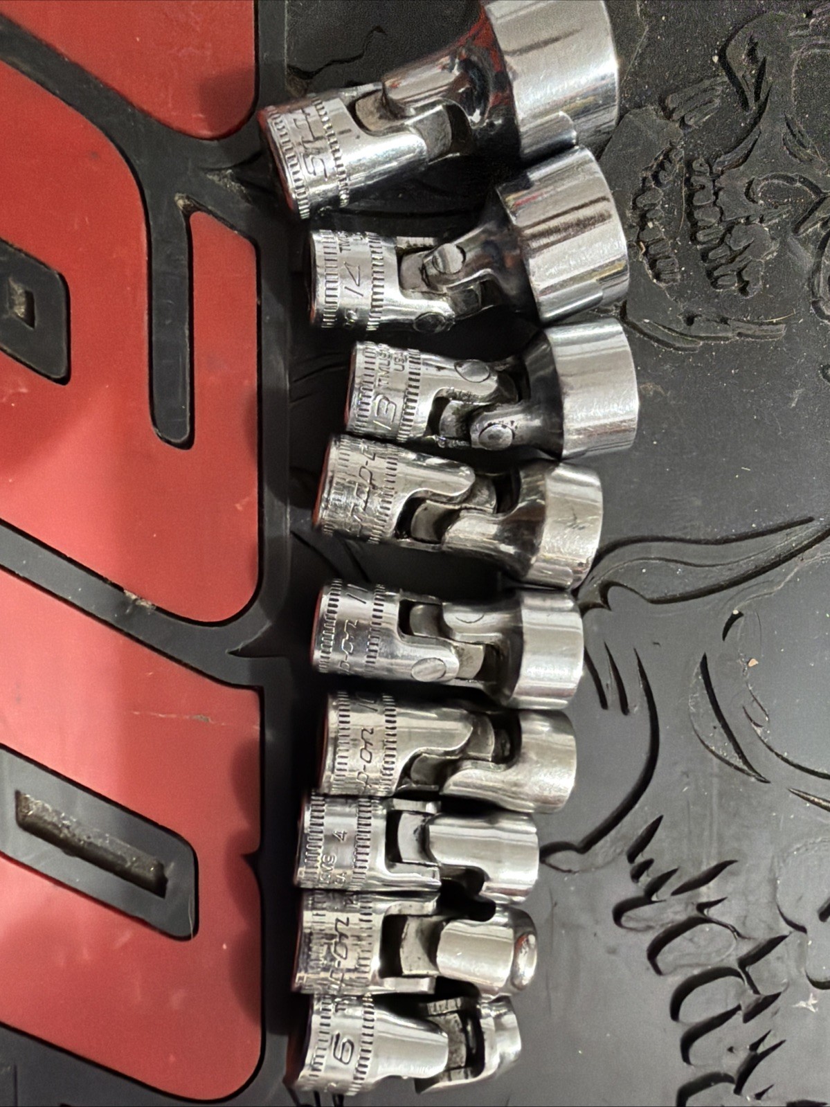 Snap-on 9pc 1/4″ Drive 6-Point Metric Swivel Universal Socket Set – USA