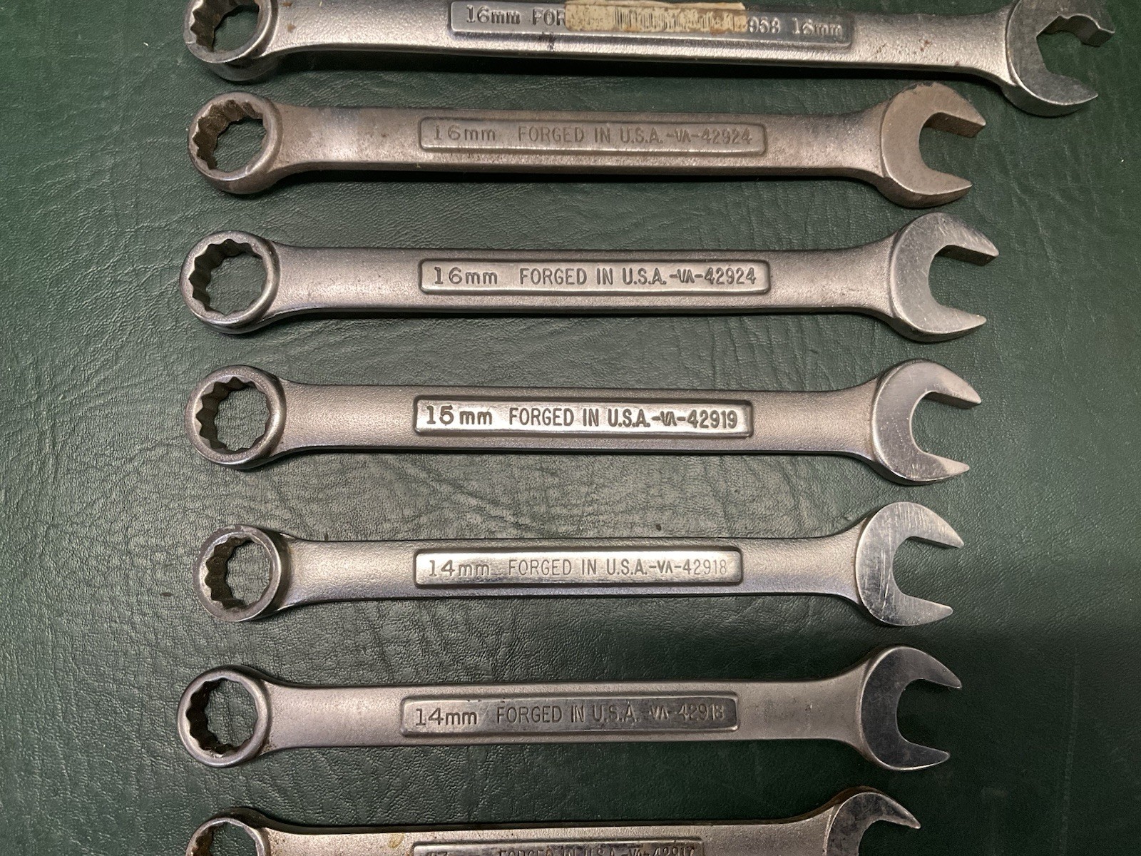 Vtg Craftsman SAE & Metric 12 Point Wrench lot -V- USA 15/16″ – 1/4″ & 18mm-7mm