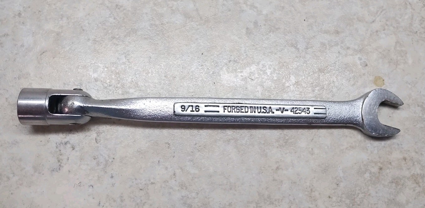 VTG Craftsman 42543 9/16″ 12pt Flex Socket Combination Wrench -V- USA