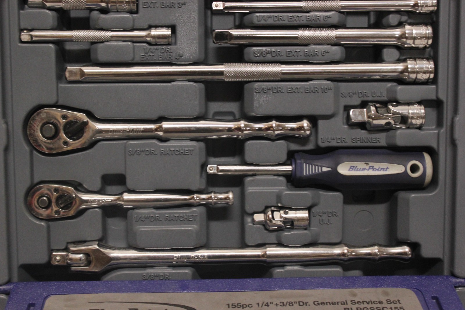Blue-Point BLPGSSC155 155pc Combination Drive SAE/Metric Socket Set C1