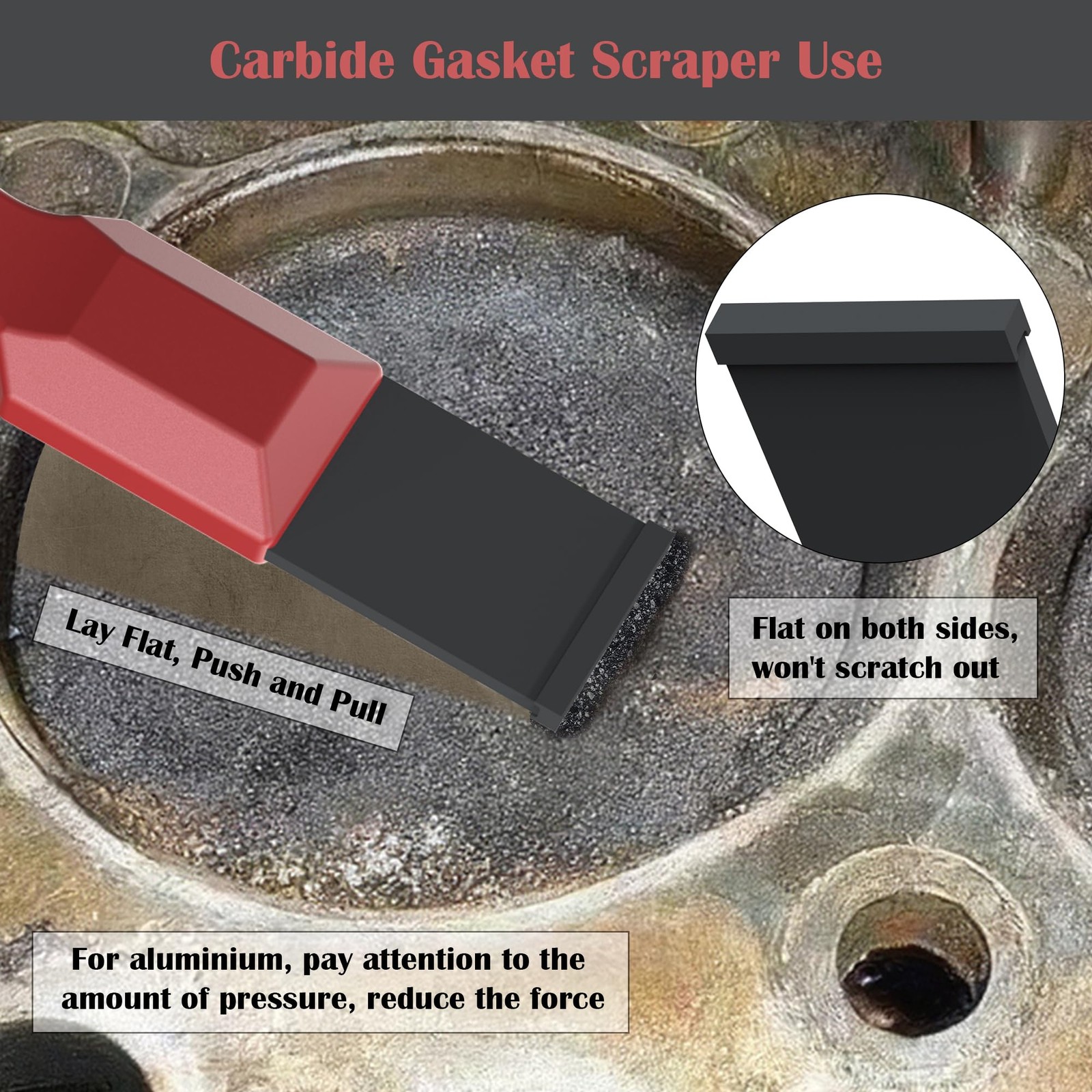 OUXIO Carbide Scraper, Super 1-1/4 inch and 5/8 inch,