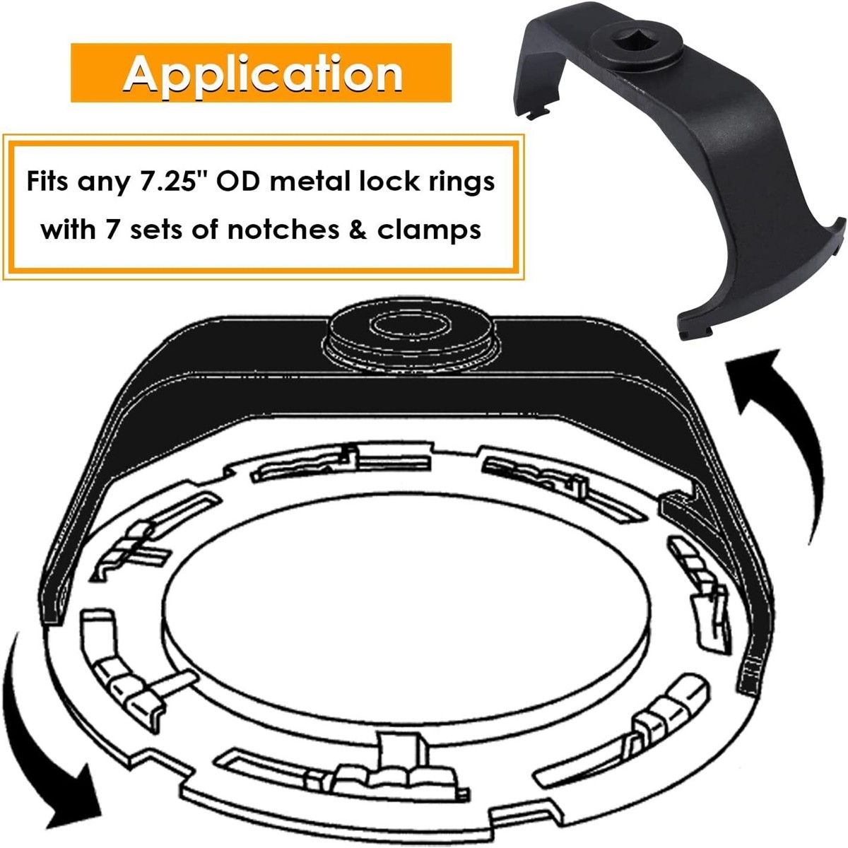 for Chrysler GM Ford Universal 6599 Fuel Pump Sender Tank Lock Ring Wrench Tool