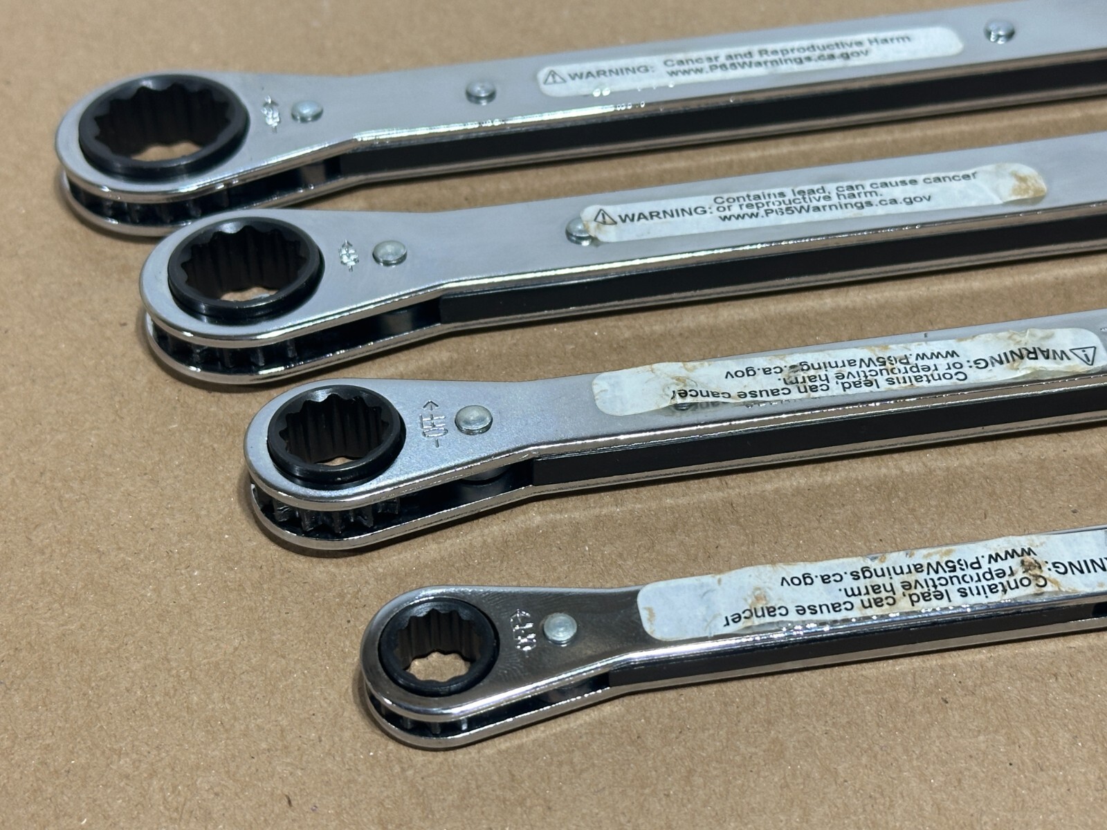 NEW Proto Tools USA 4pc 3/8-7/8” SAE Ratcheting Box End Wrench Set, 12 Point