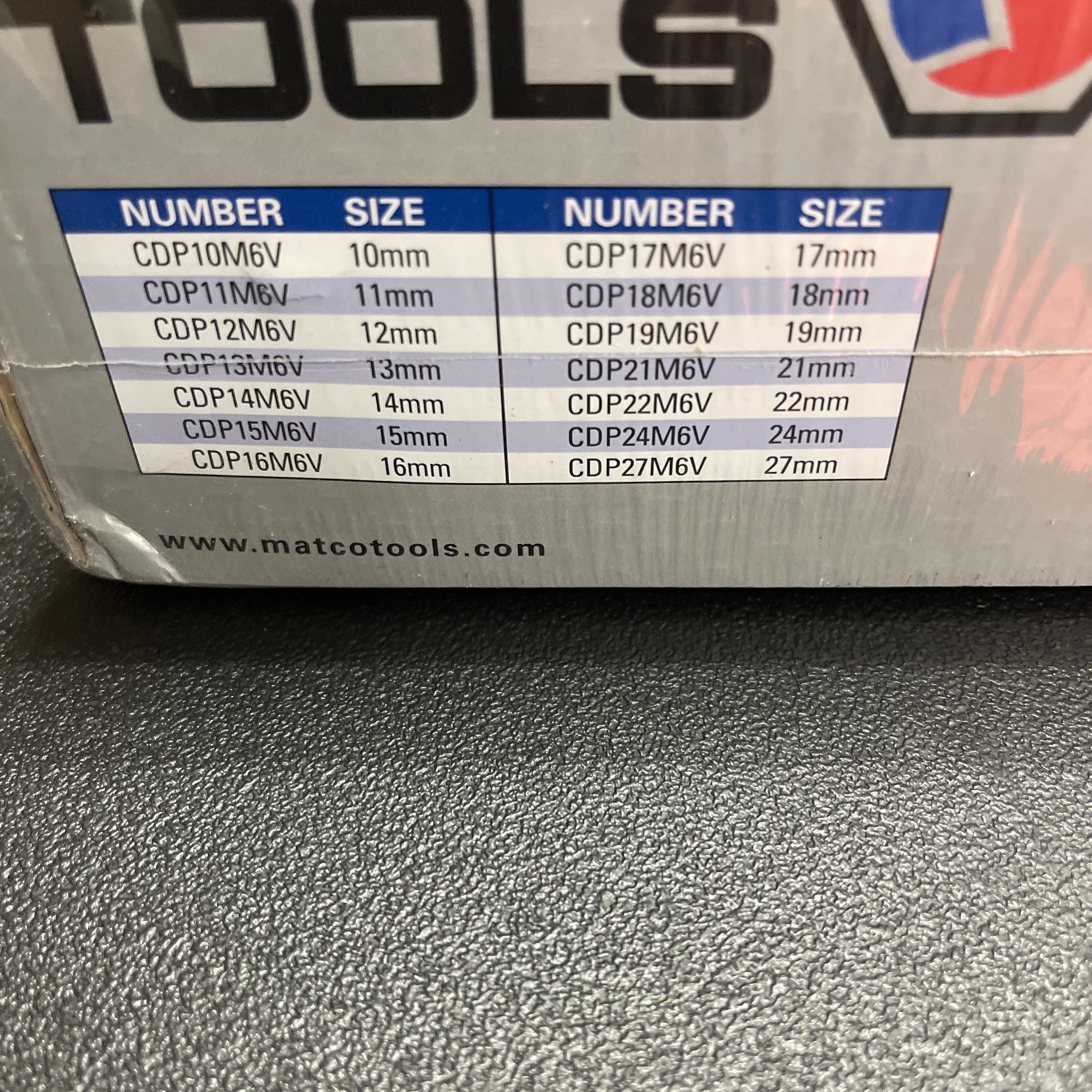 MATCO Tools SCDPM146VA 14 Pc ADV METRIC Deep Impact 6-point Socket Set 10-27MM