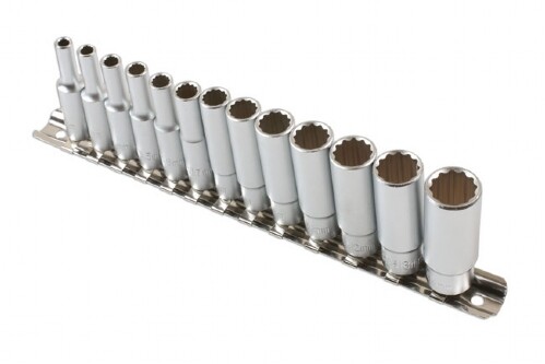 DEEP Bi-Hex DOUBLE CUT (12 Point) Socket Set 1/4 Drive 13pc 4mm – 14mm LL