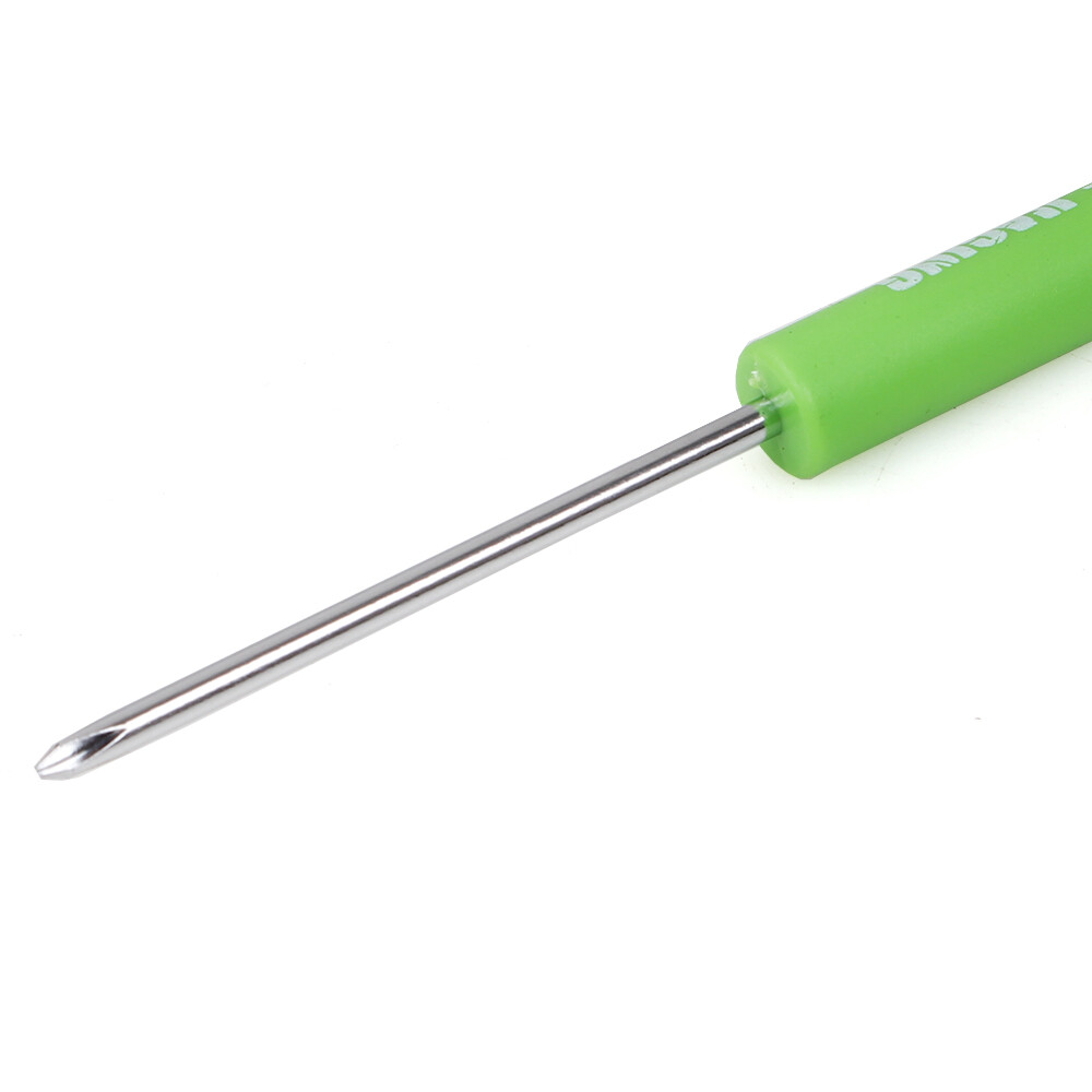 100Pcs Green Pocket Screwdrivers with Clip and Magnet – Phillips Slotted Flat