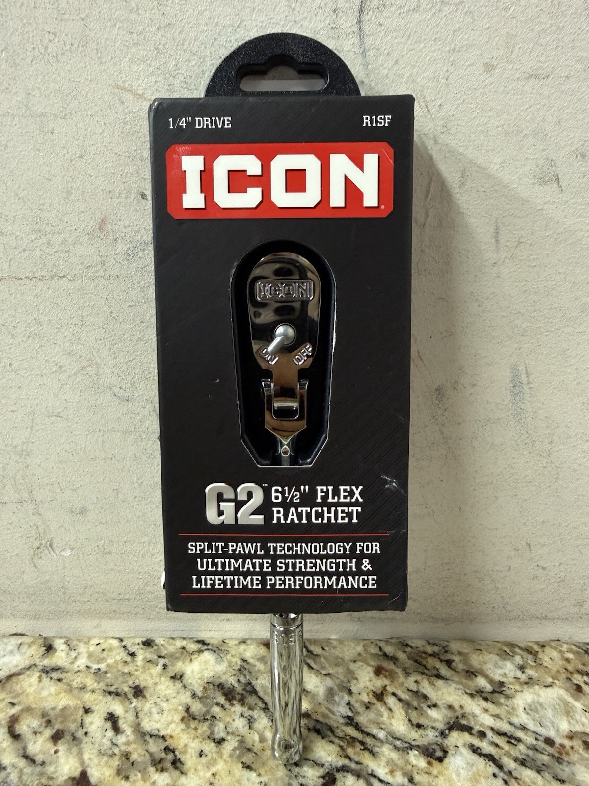 ICON 1/4 in. Drive Ratchet w/ Standard Grip R1SF ~ 6 1/2″ Flex Head 70445