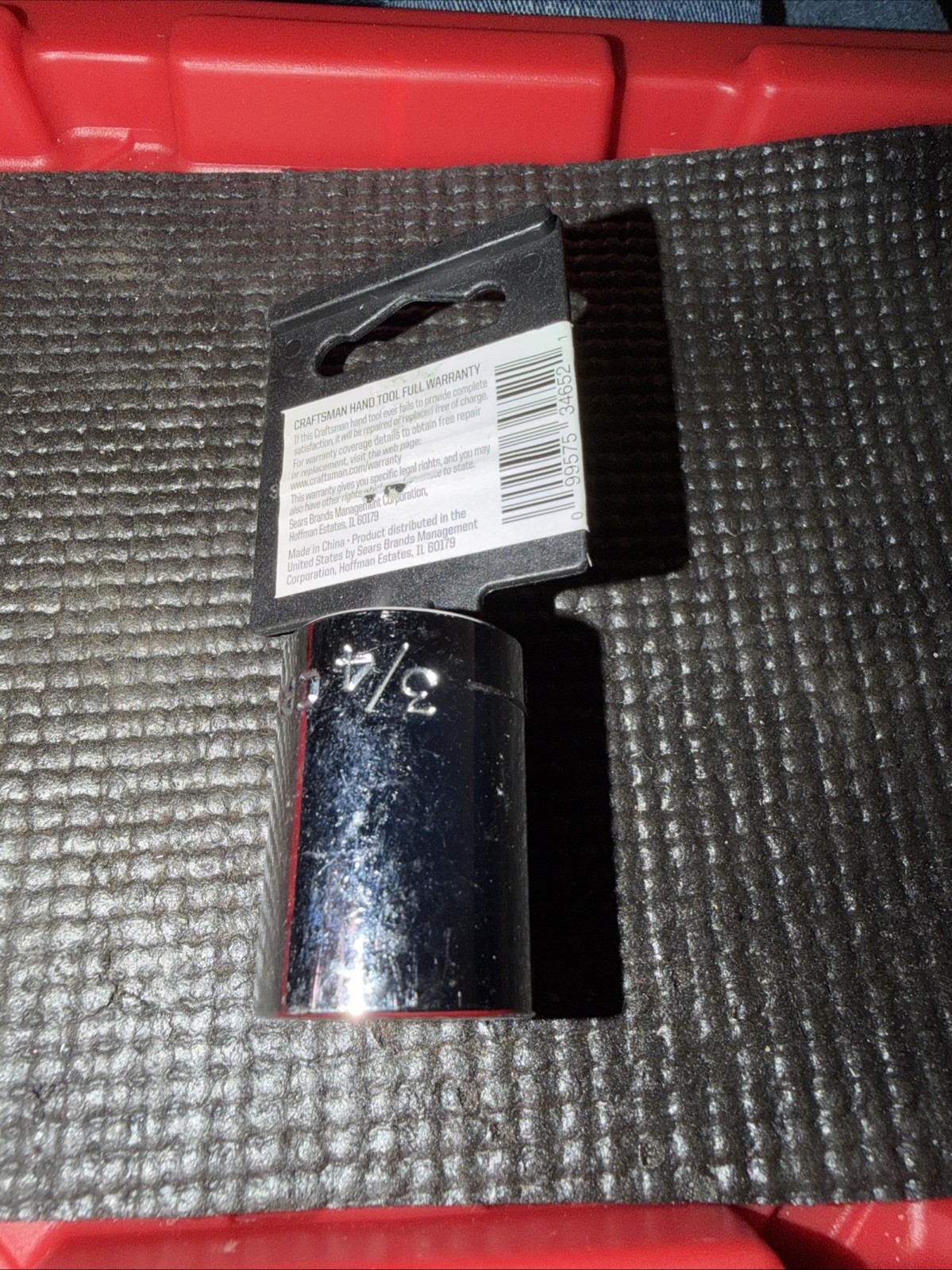 $12 Socket Sears Craftsman 3/4 socket 1/2 drive NOS Import 12 Point 34652