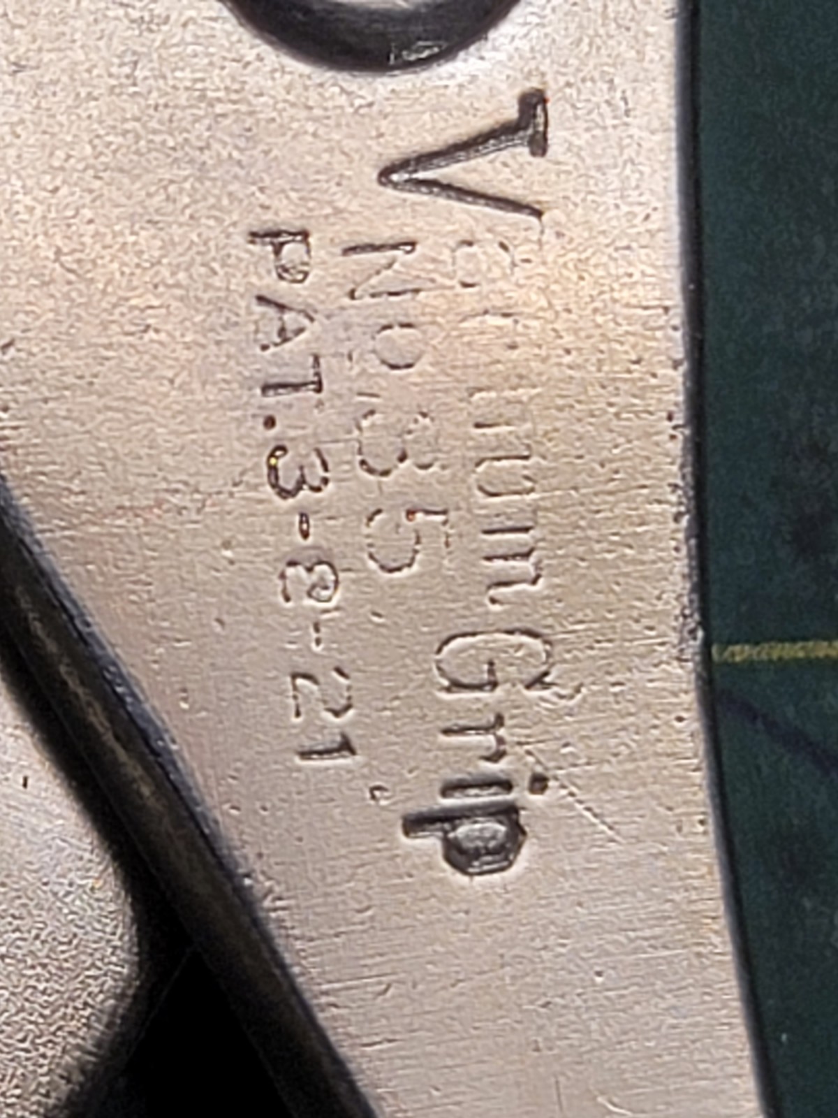 VINTAGE Rare VACUUM GRIP No.35 SLIP JOINT PLIERS Patent 3-8-21