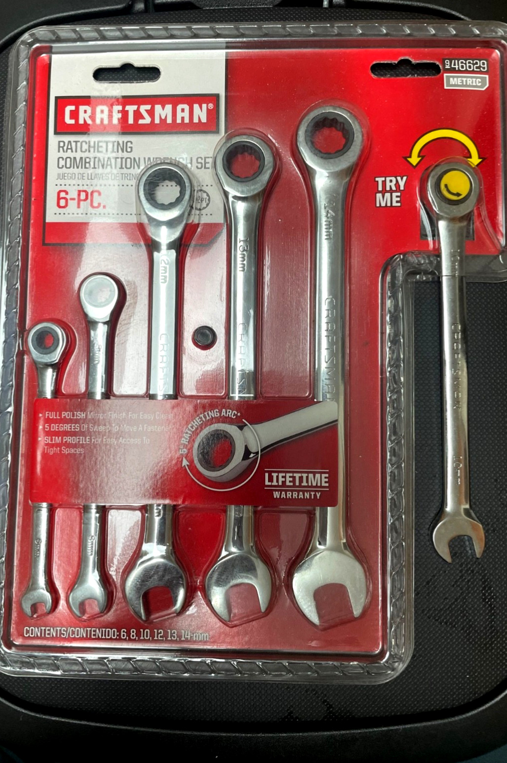 New craftsman ratcheting combination wrenches 46629 Metric